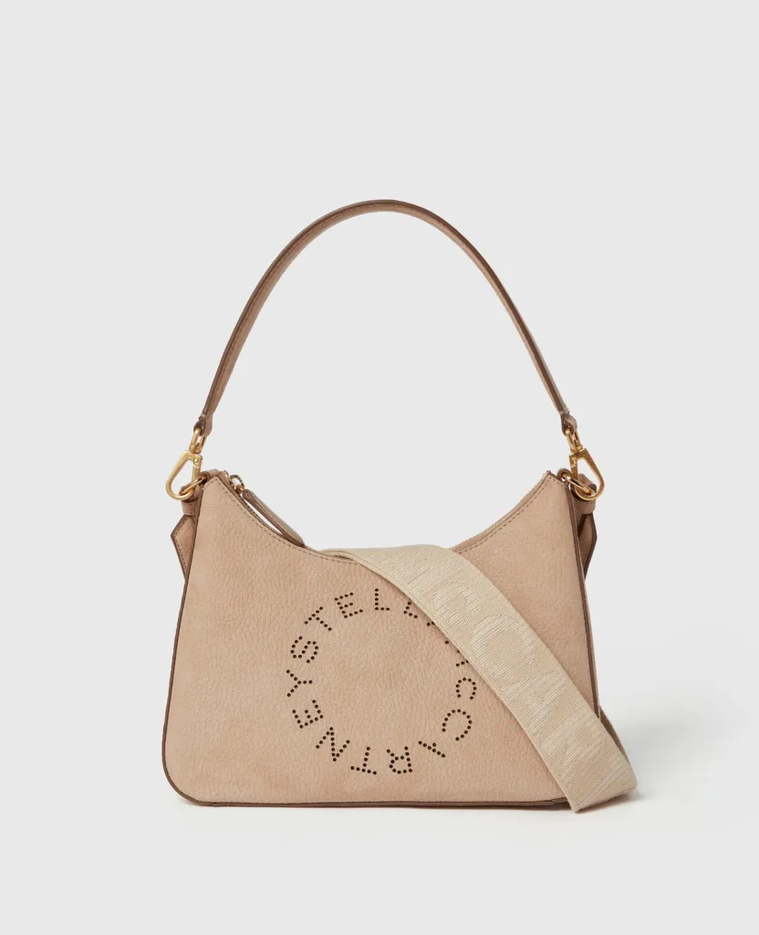 Stella McCartney Logo Square Buttercream Crossbody Bag