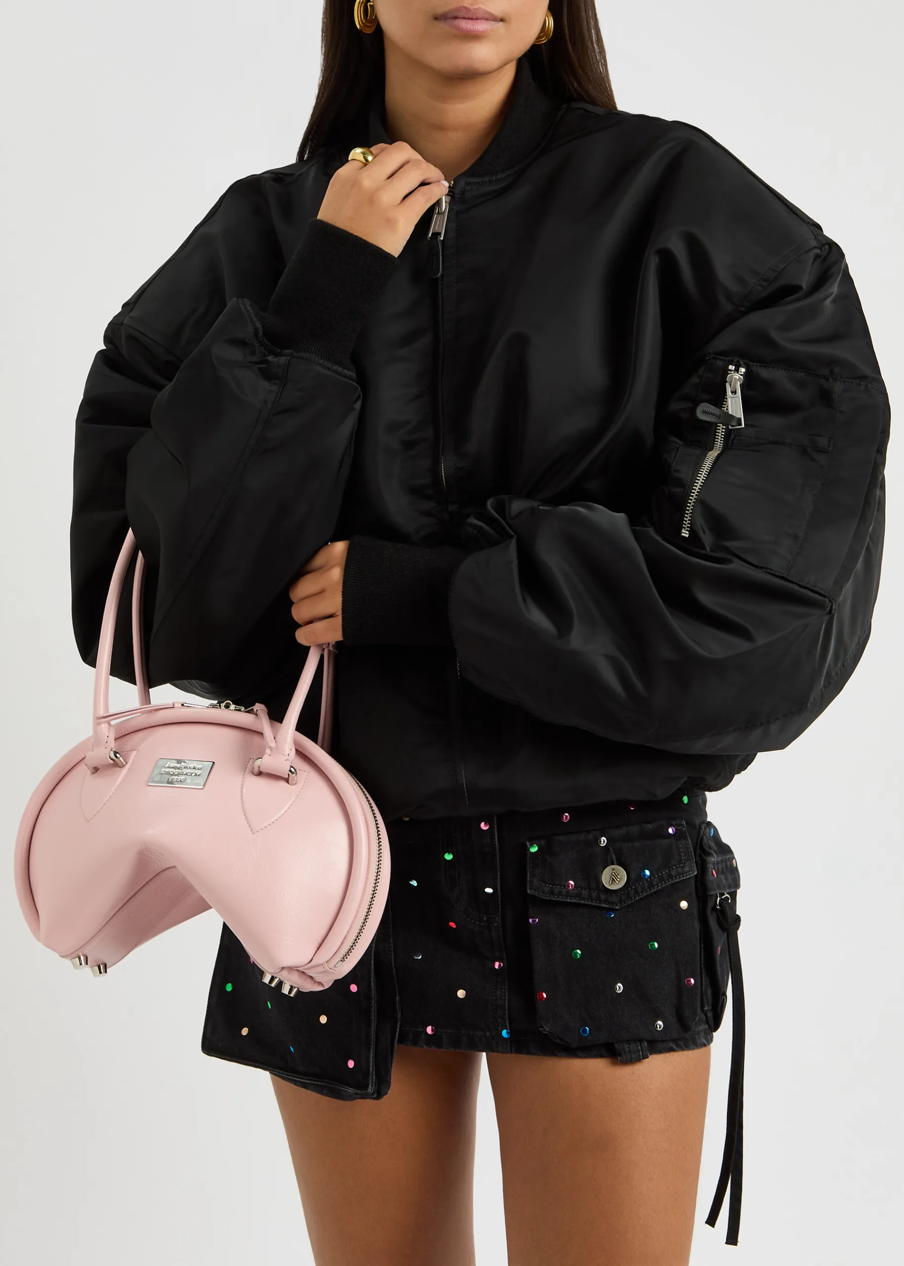 Acne Studios Bowlina Mini Powder Pink Leather Shoulder
