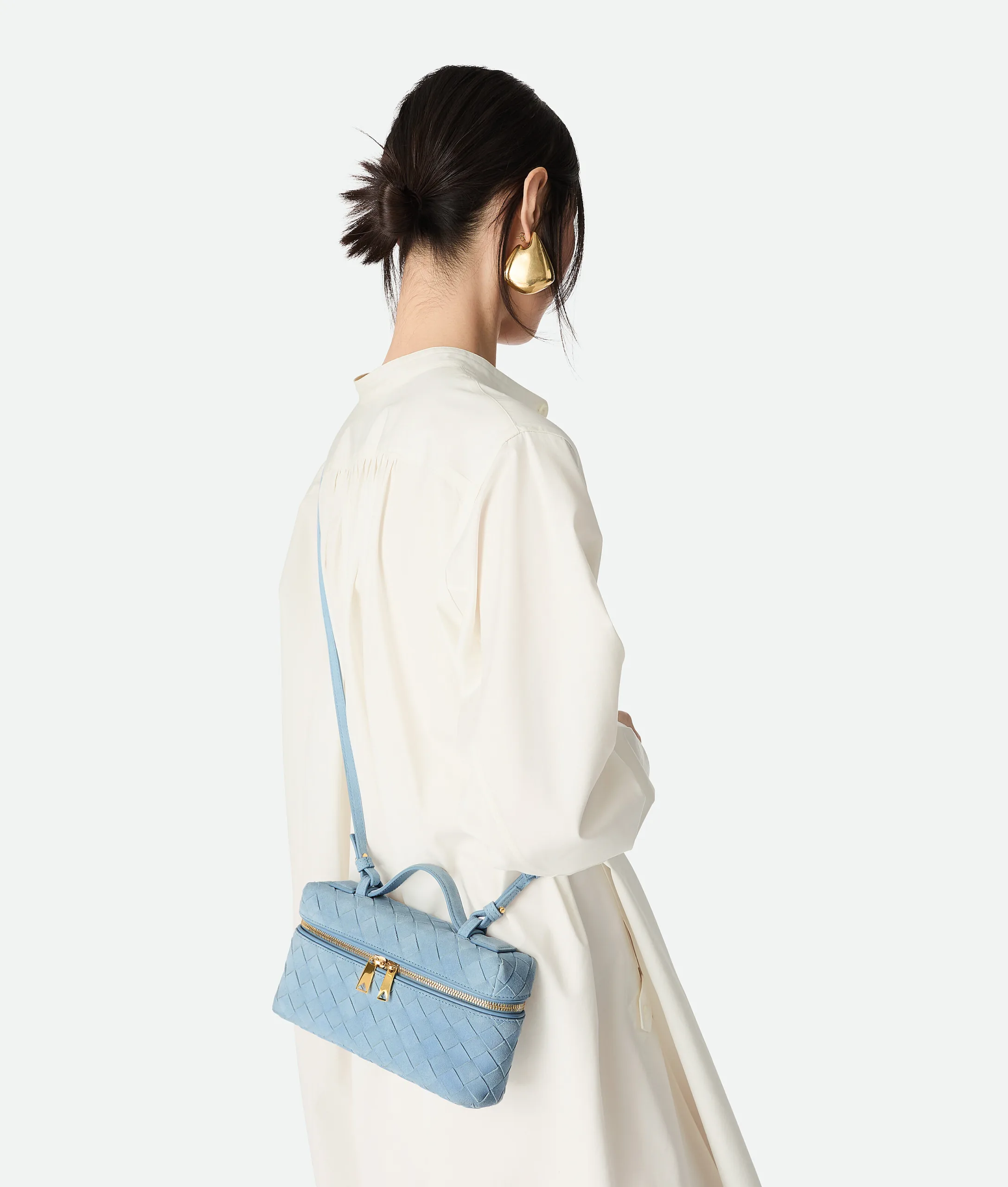 Bottega Veneta Bang Bang Ice Intrecciato Suede Vanity Case