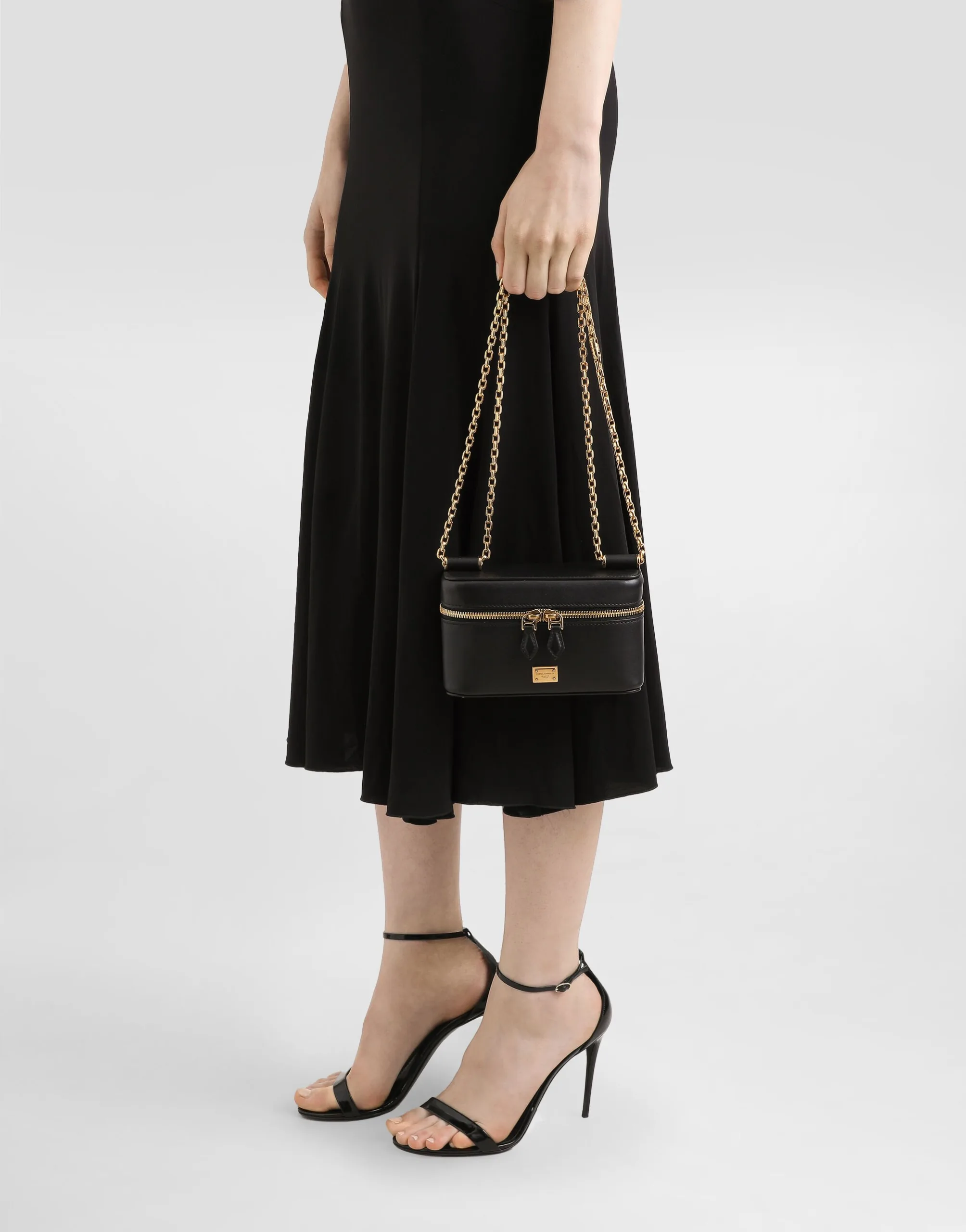 Dolce & Gabbana Sicily Black Leather Crossbody Bag