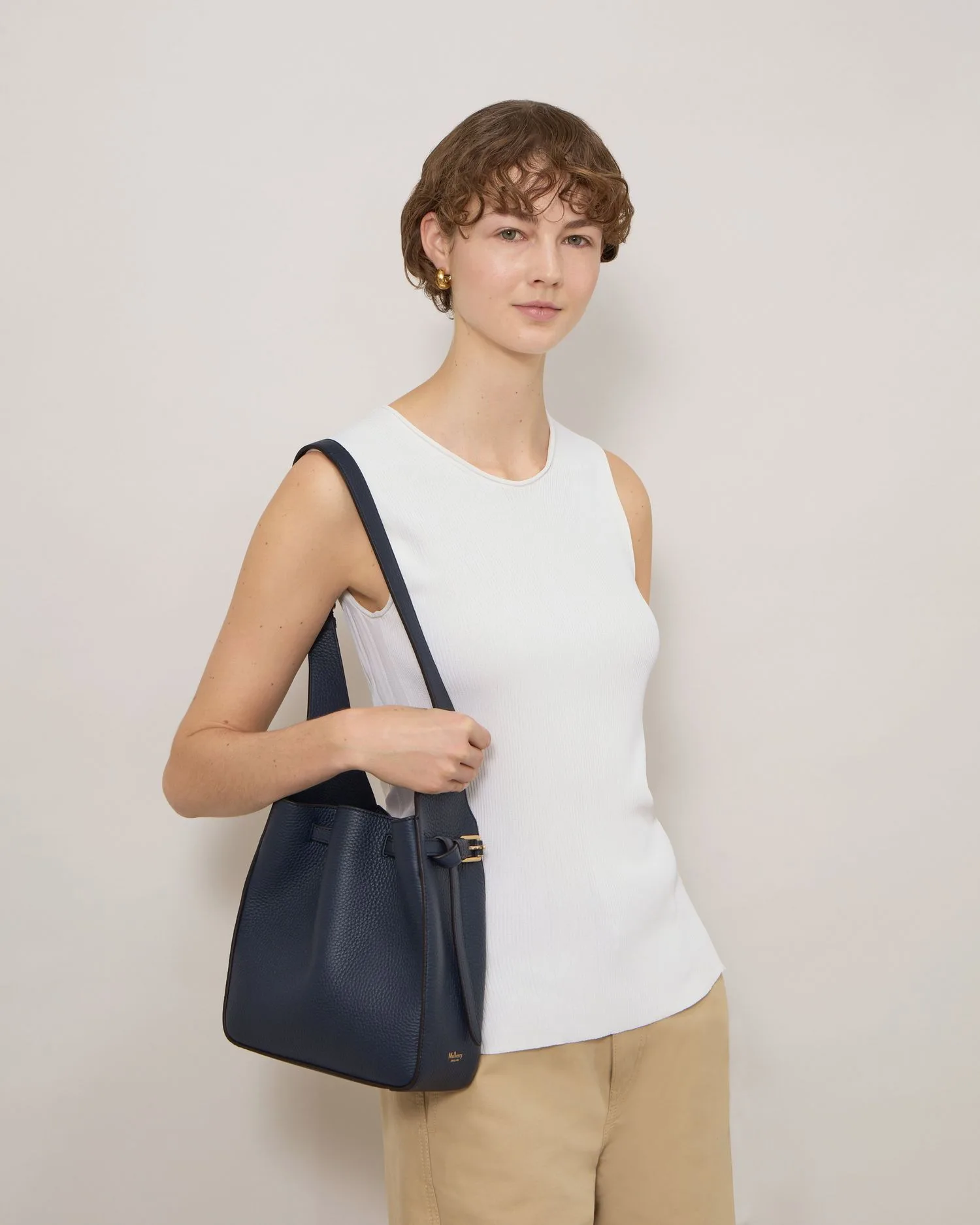Mulberry Lily Flower Buttermilk Leather Crossbody Bag