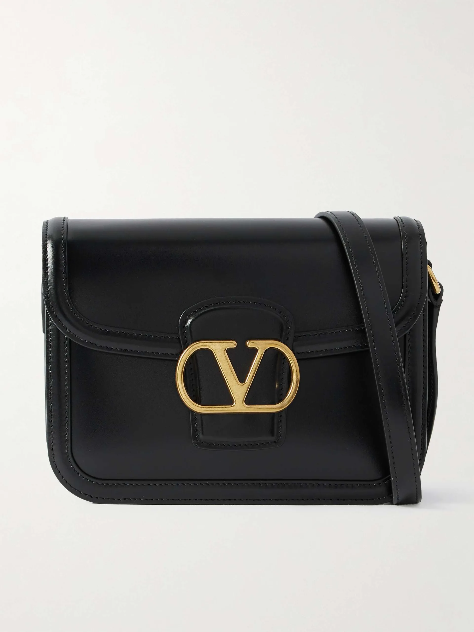 Valentino Garavani 9to5 Small Black Leather Crossbody Bag