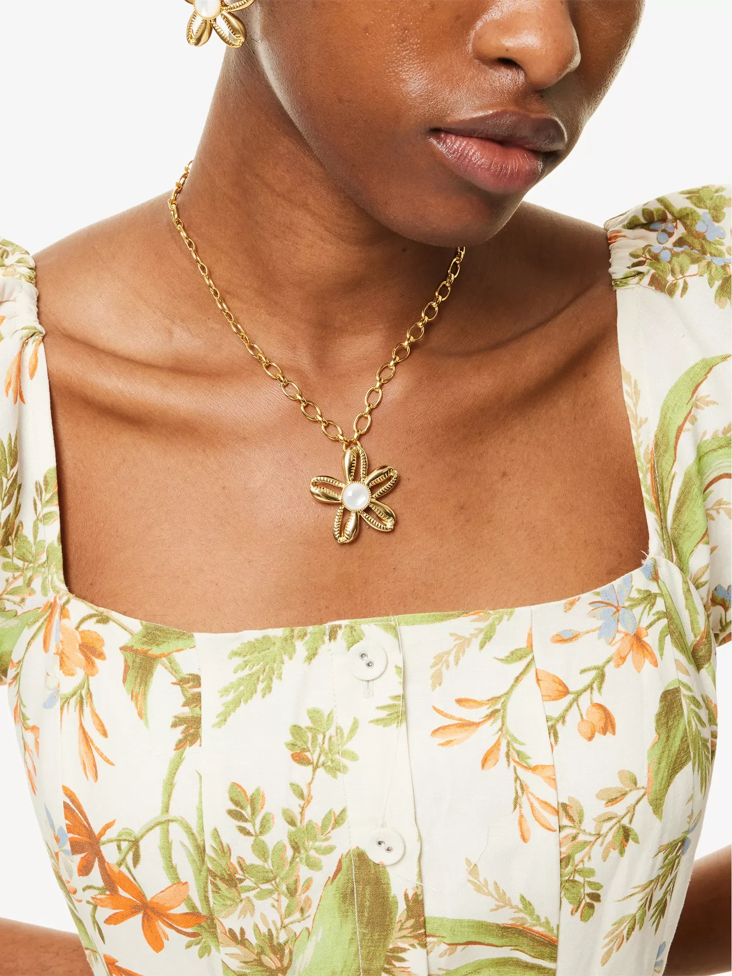 Brinker + Eliza Aloha Mother of Pearl Pendant Necklace