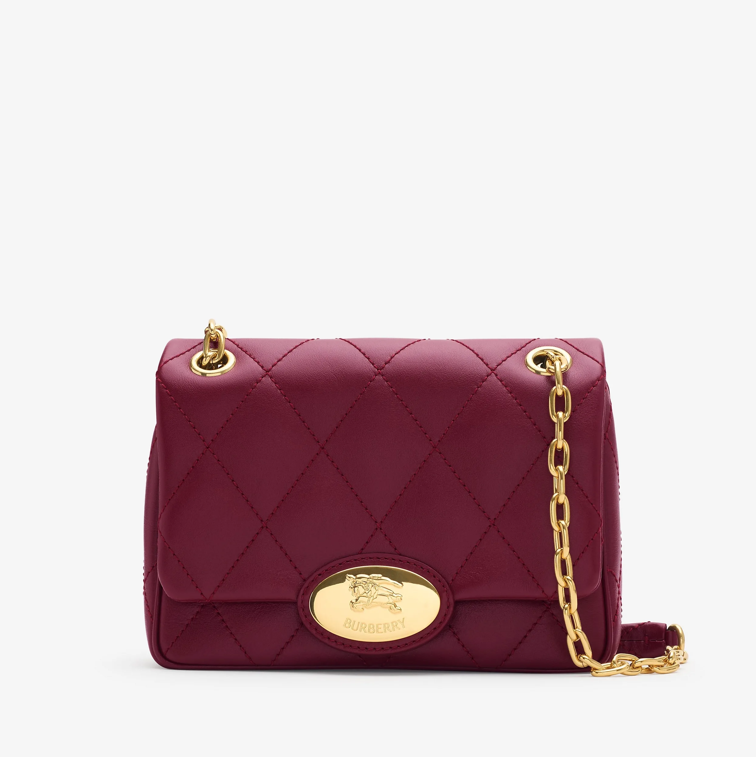 Burberry Small Strand Punnet Quilted Calf Leather Crossbody Bag