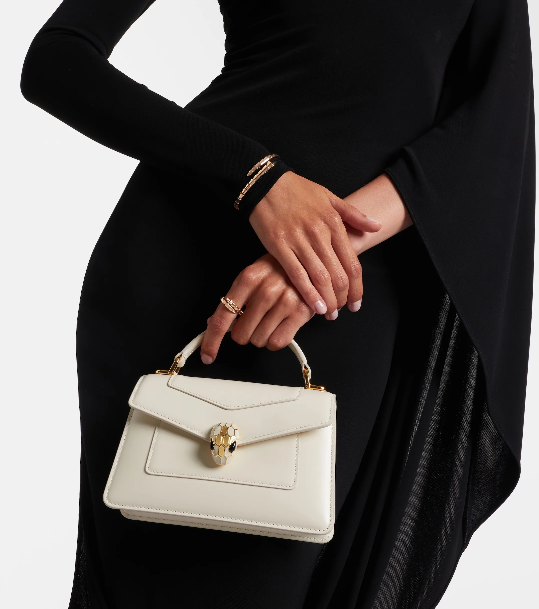 Bvlgari Serpenti Forever Medium White Shoulder Bag