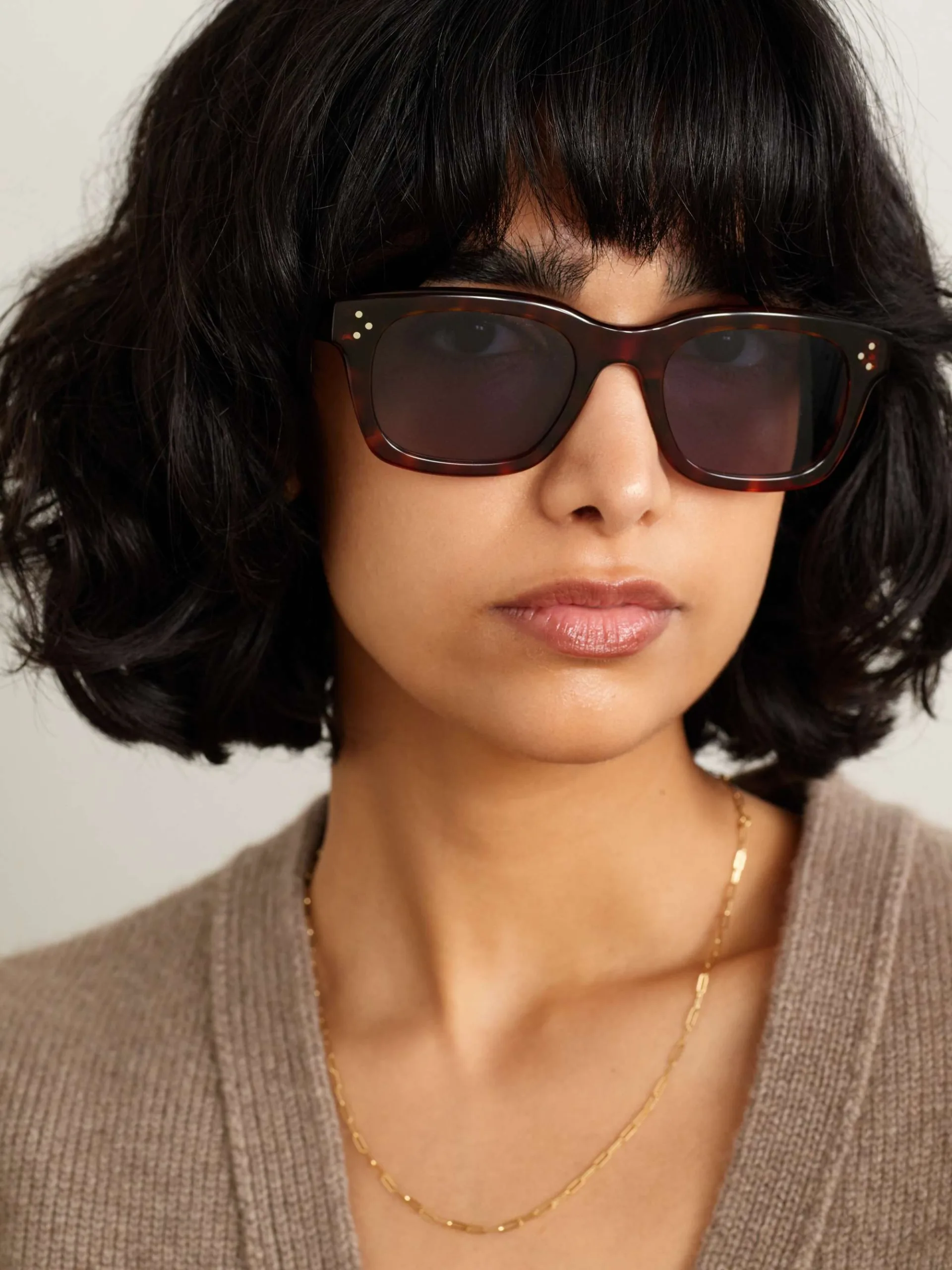 Celine D-Frame Tortoiseshell Acetate Sunglasses