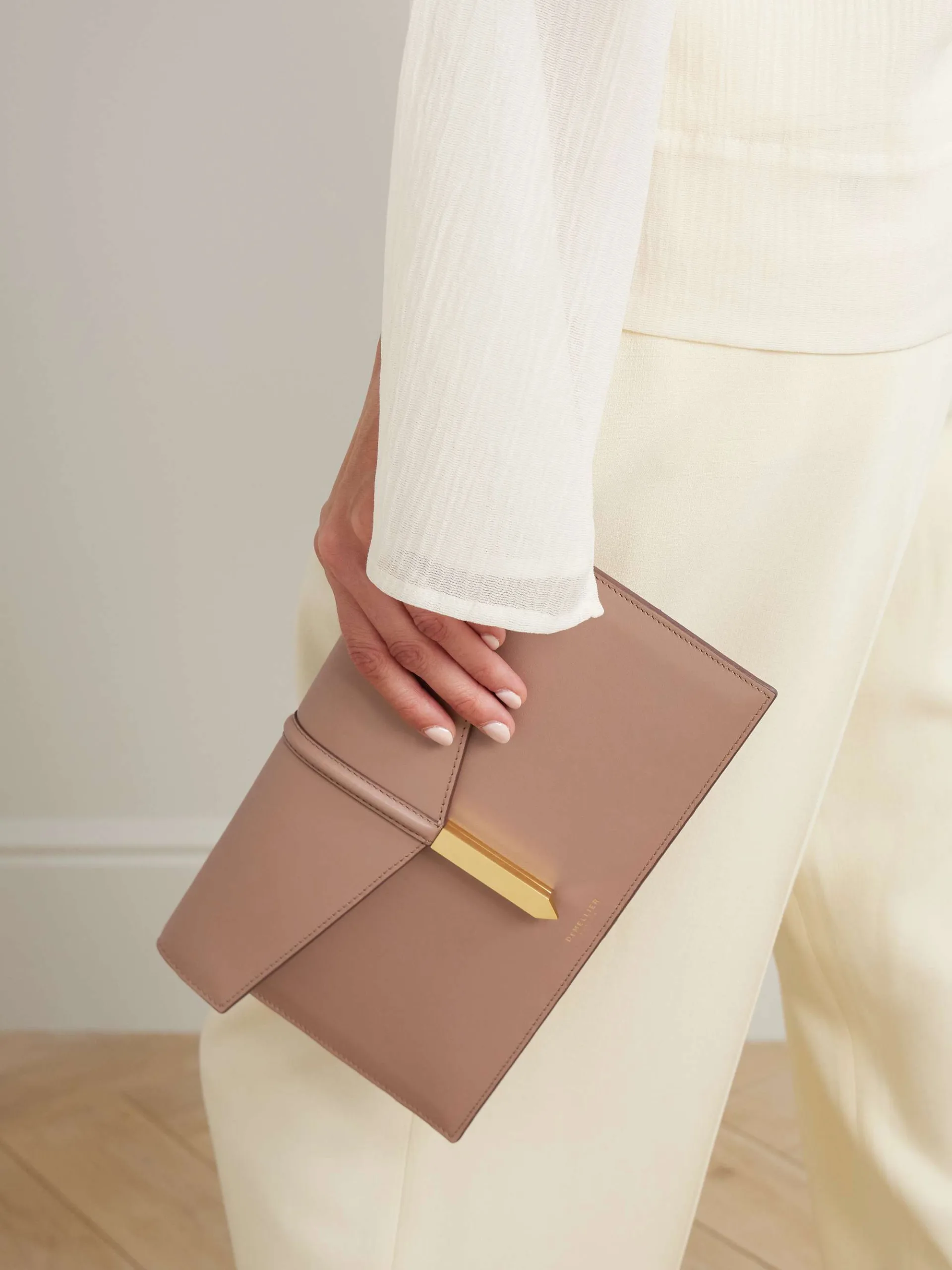 DeMellier Tokyo Sand Leather Clutch