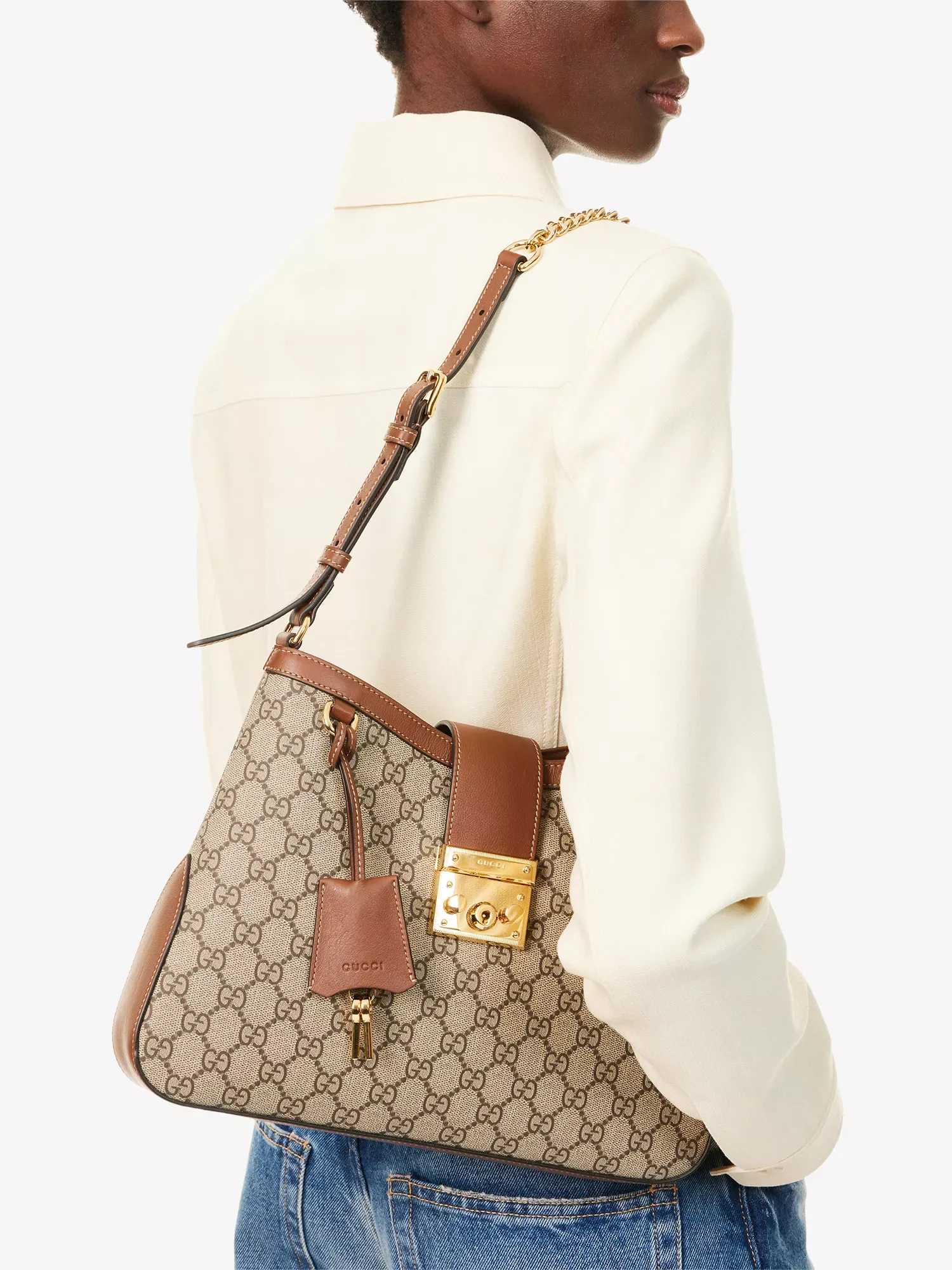 Gucci Padlock Large Canvas Shoulder Bag