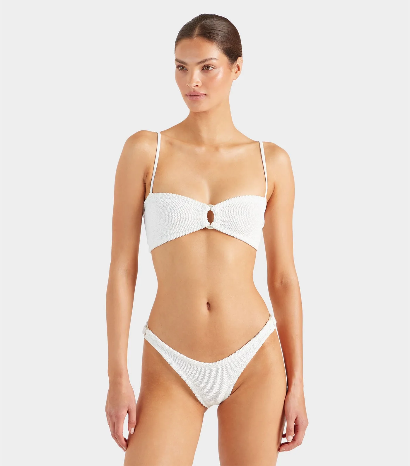 Hunza G Misty Pearly Hoop White Bikini