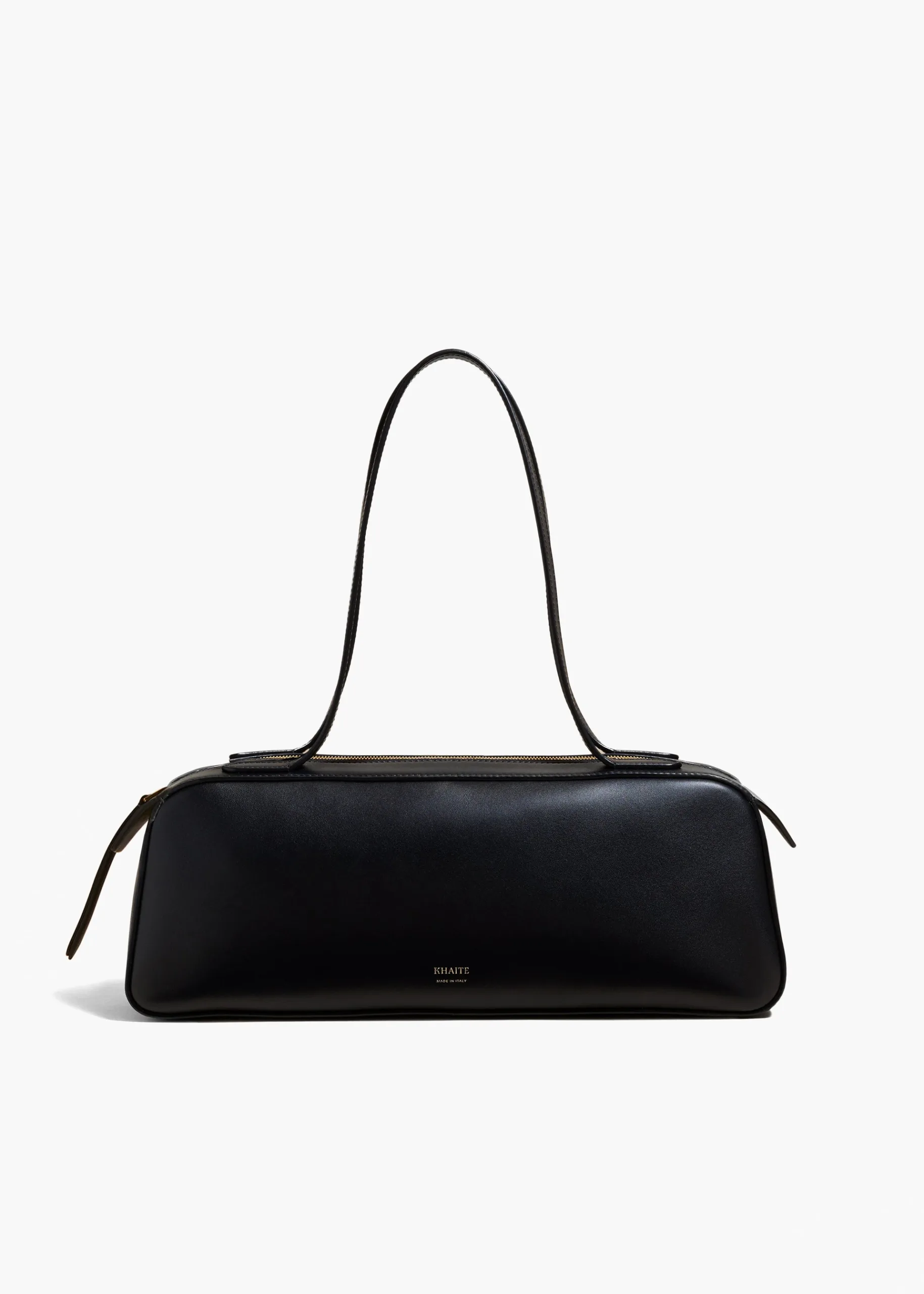 Khaite Simona East West Black Leather Shoulder Bag