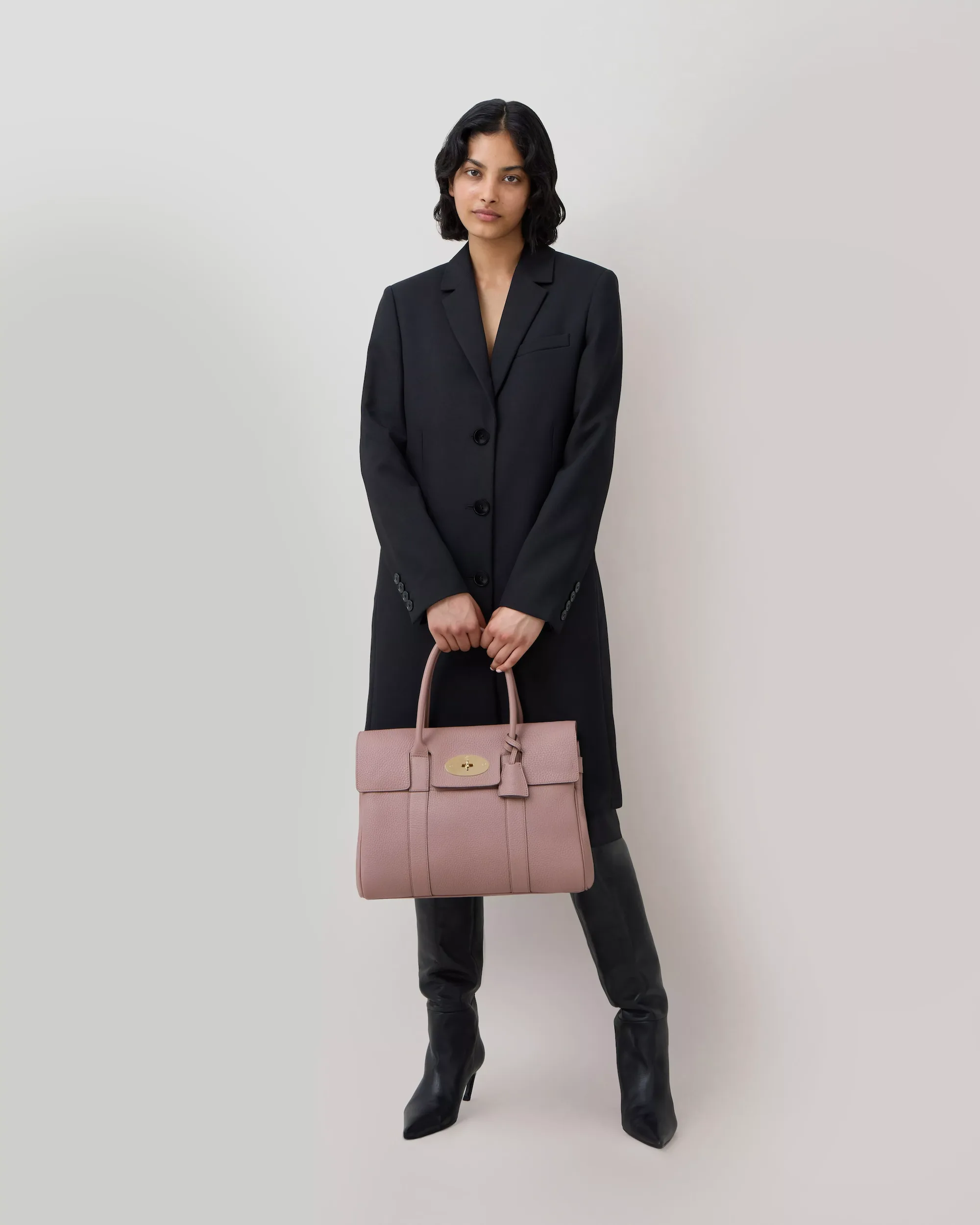 Mulberry Bayswater Autumn Rose Heavy Grain Shoulder Bag