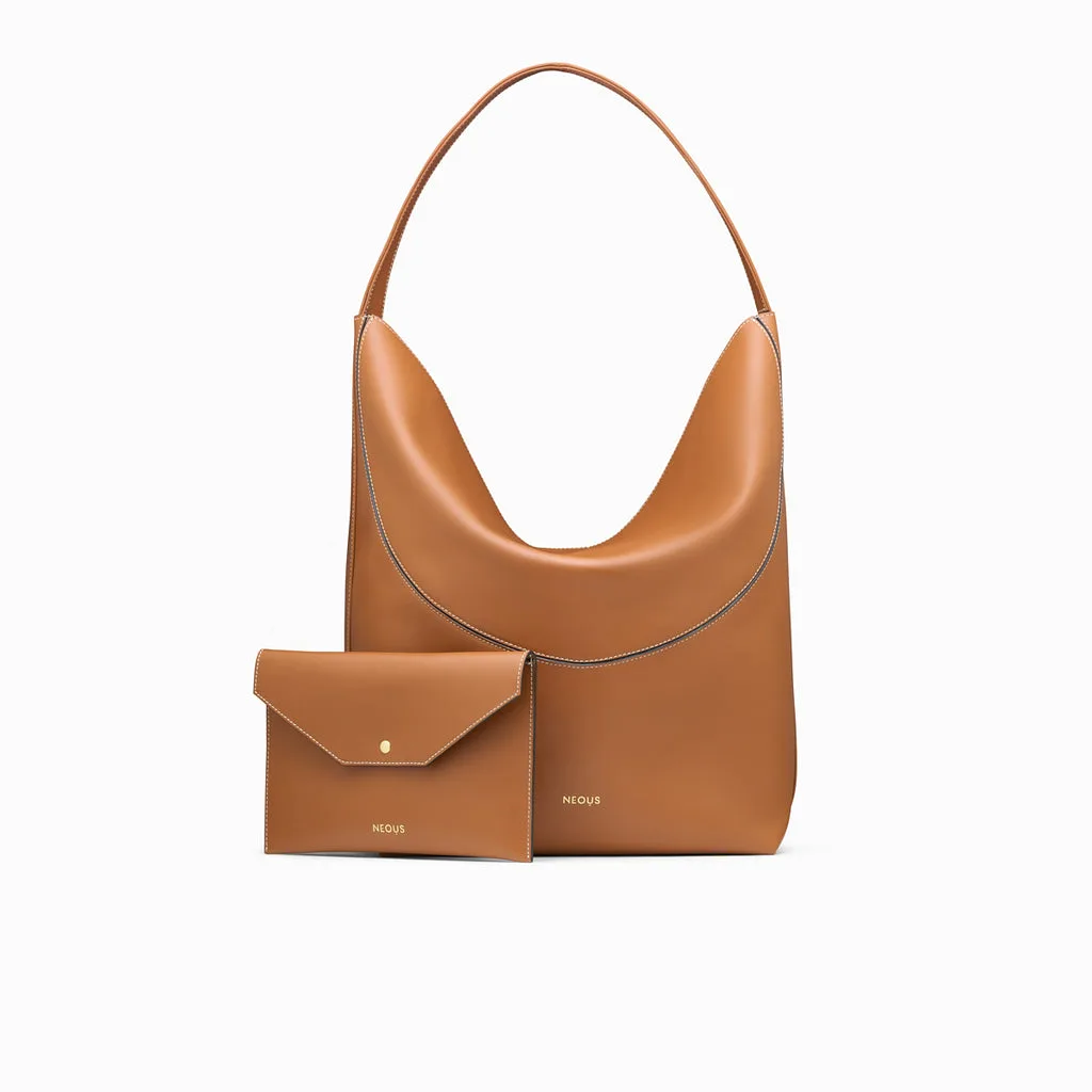 NEOUS Pavo Caramel Calf Leather Tote Bag