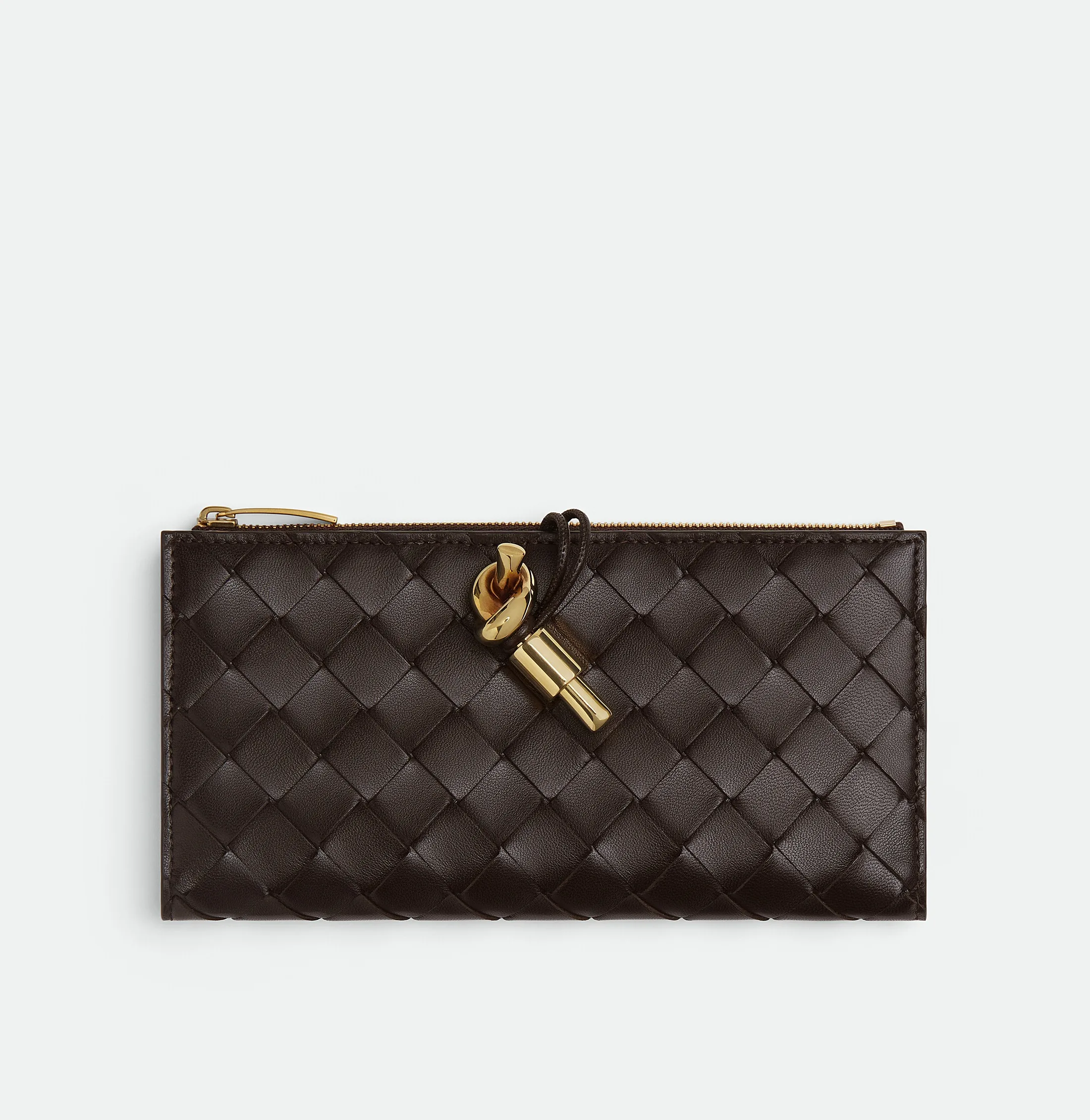 Bottega Veneta Andiamo Long Fondant Intrecciato Leather Wallet