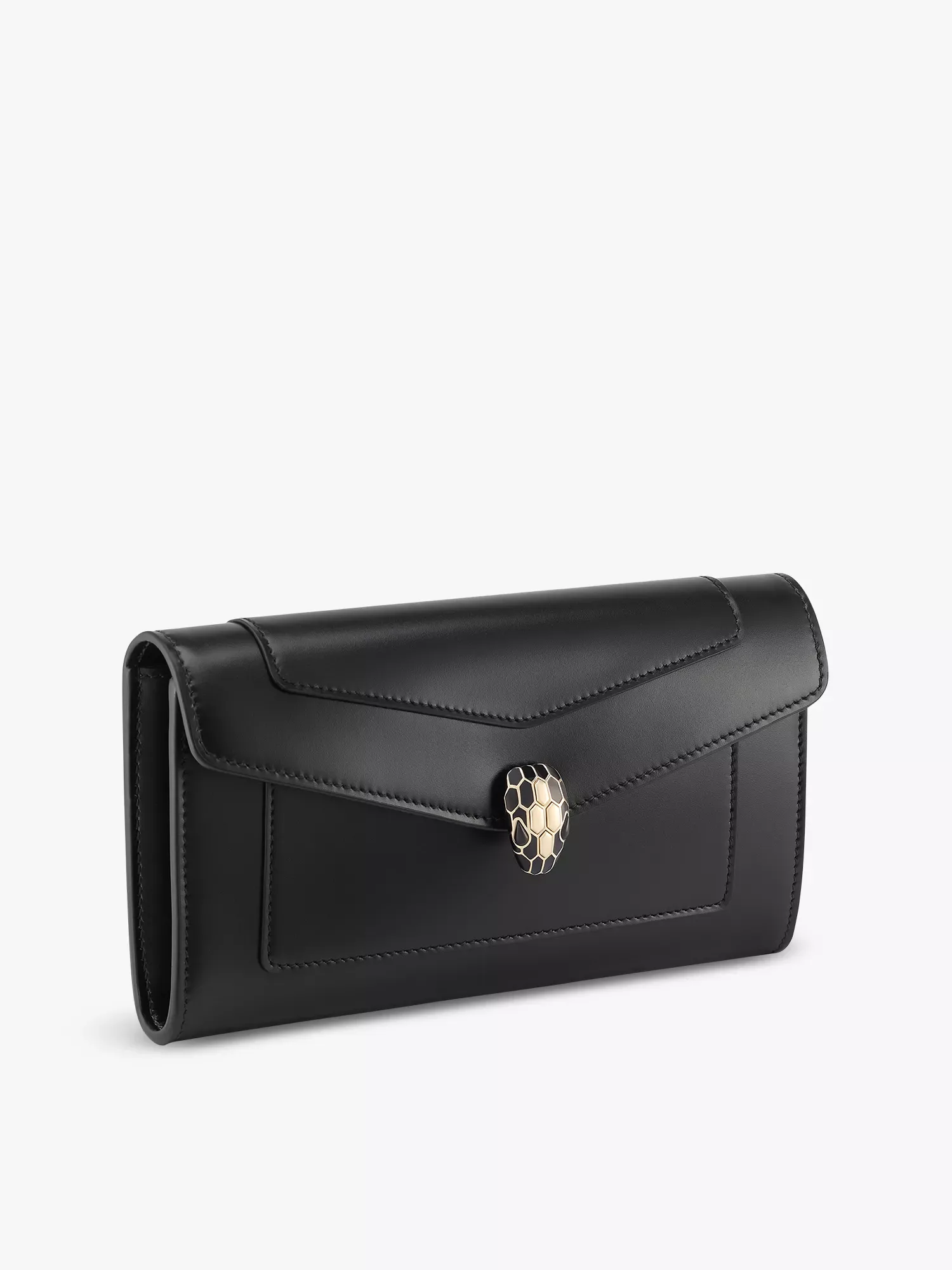 Bvlgari Serpenti Forever Large Black Leather Wallet