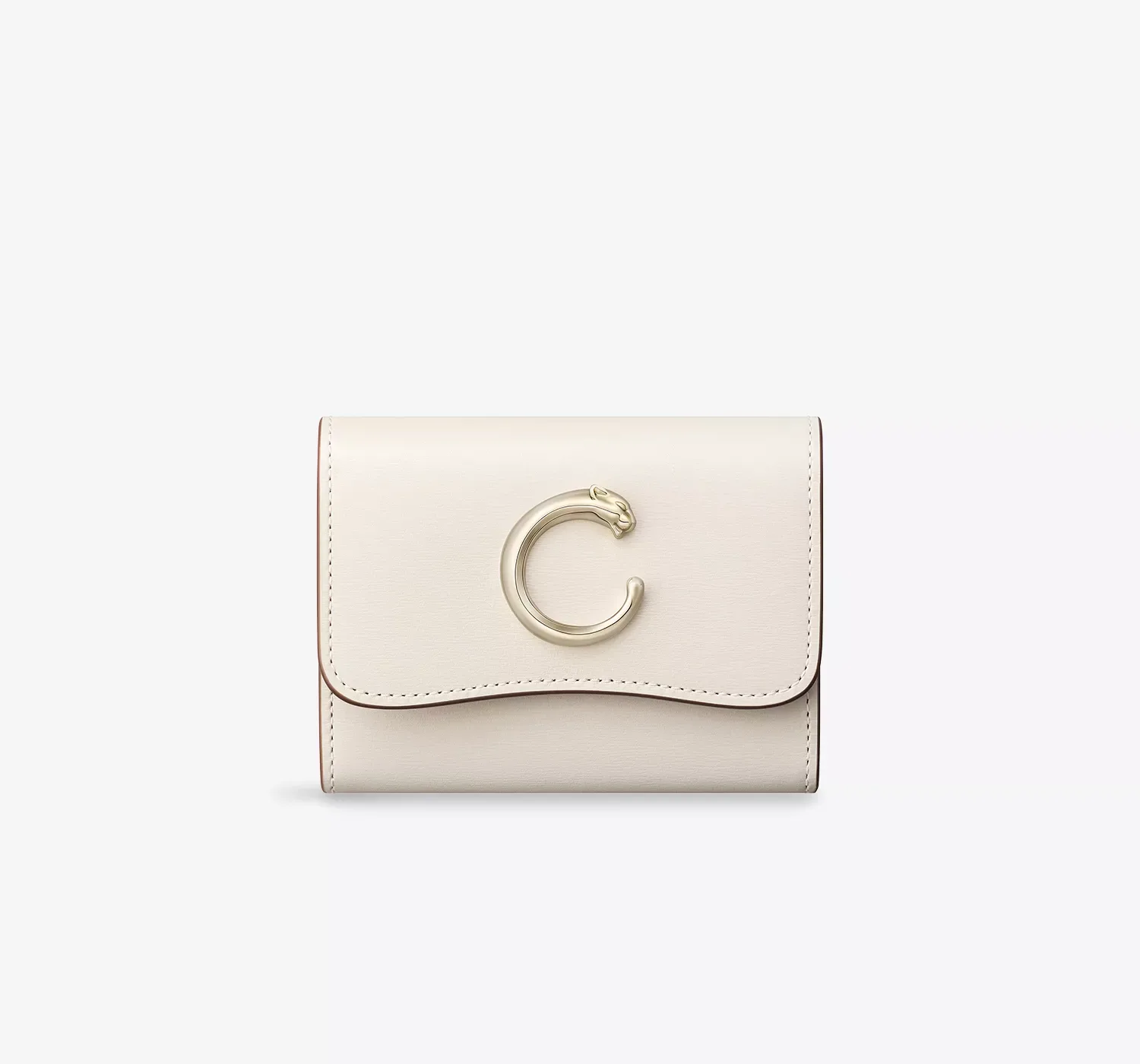 Cartier Panthère de Cartier Salt White Mini Leather Wallet