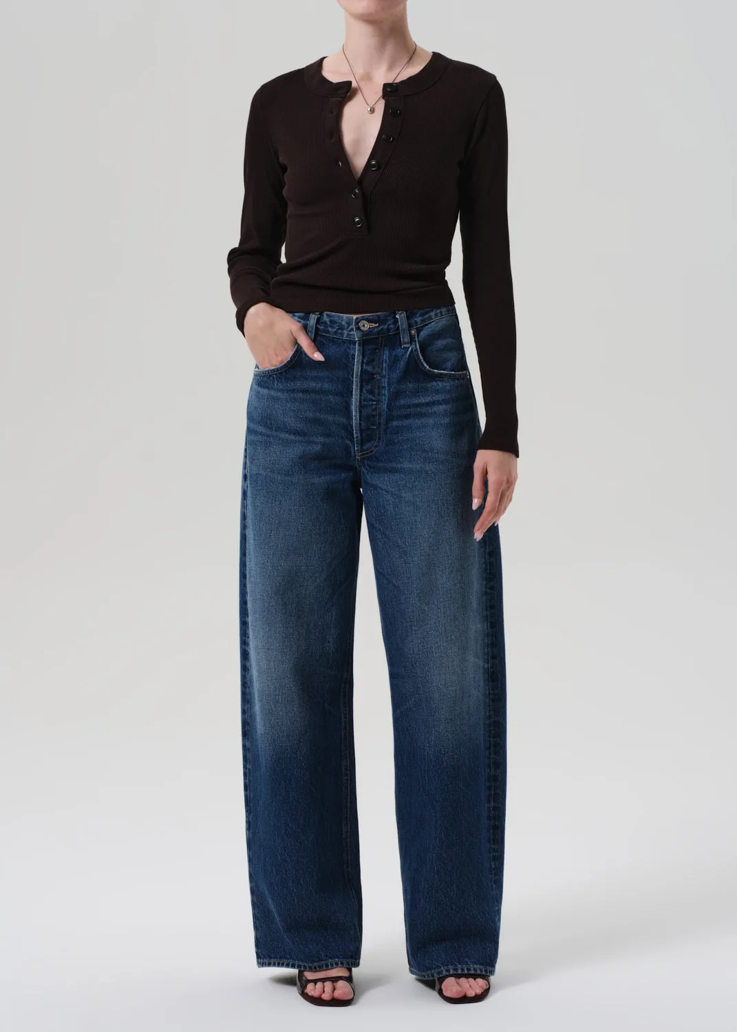 Citizens of Humanity Ayla Baggy Cuffed Crop Claremont Denim Jeans