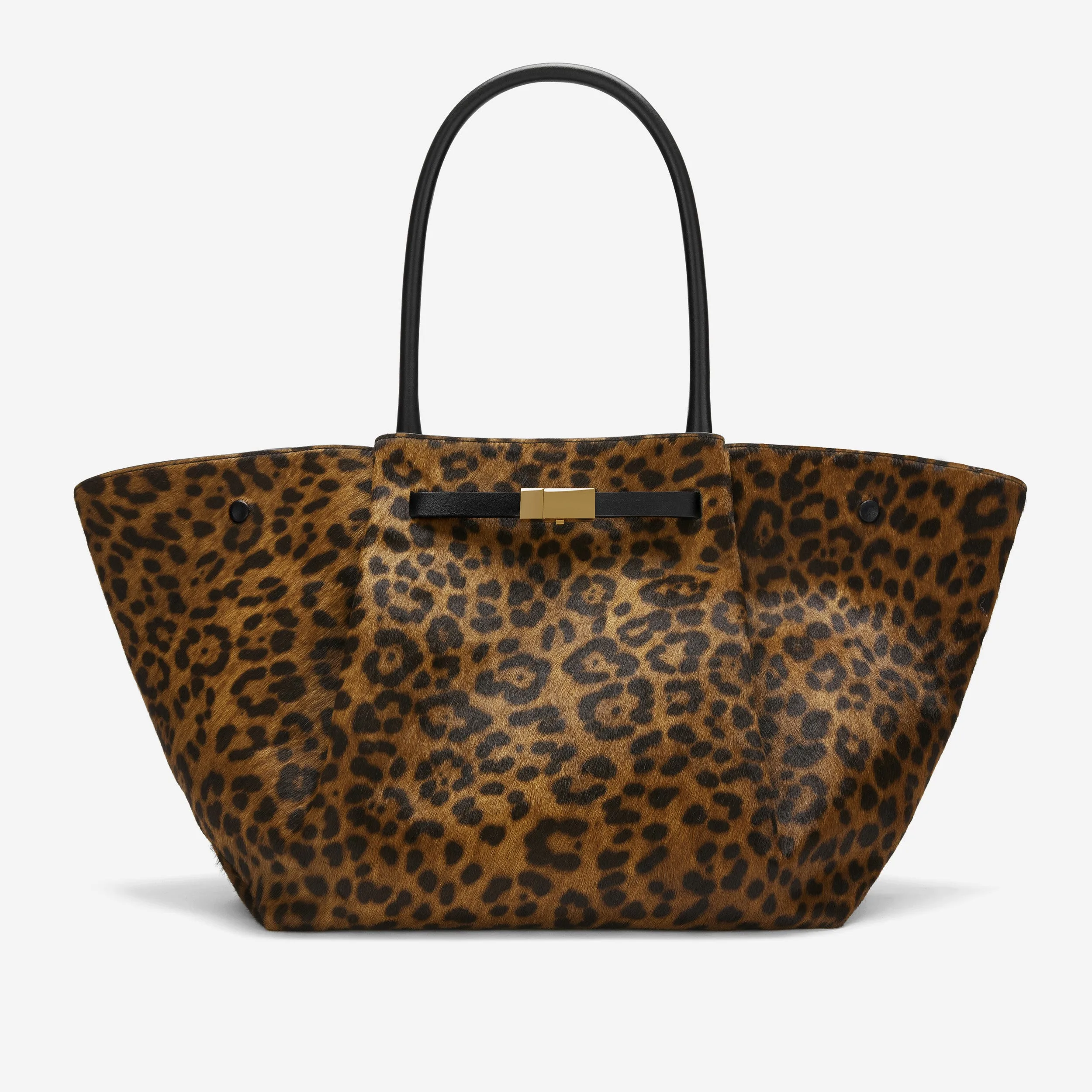 DeMellier The New York Leopard Effect Calf Hair Top Handle Bag