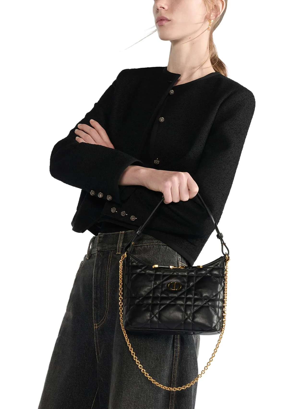 Dior Miss Caro Diorling Black Mini Bag with Chain