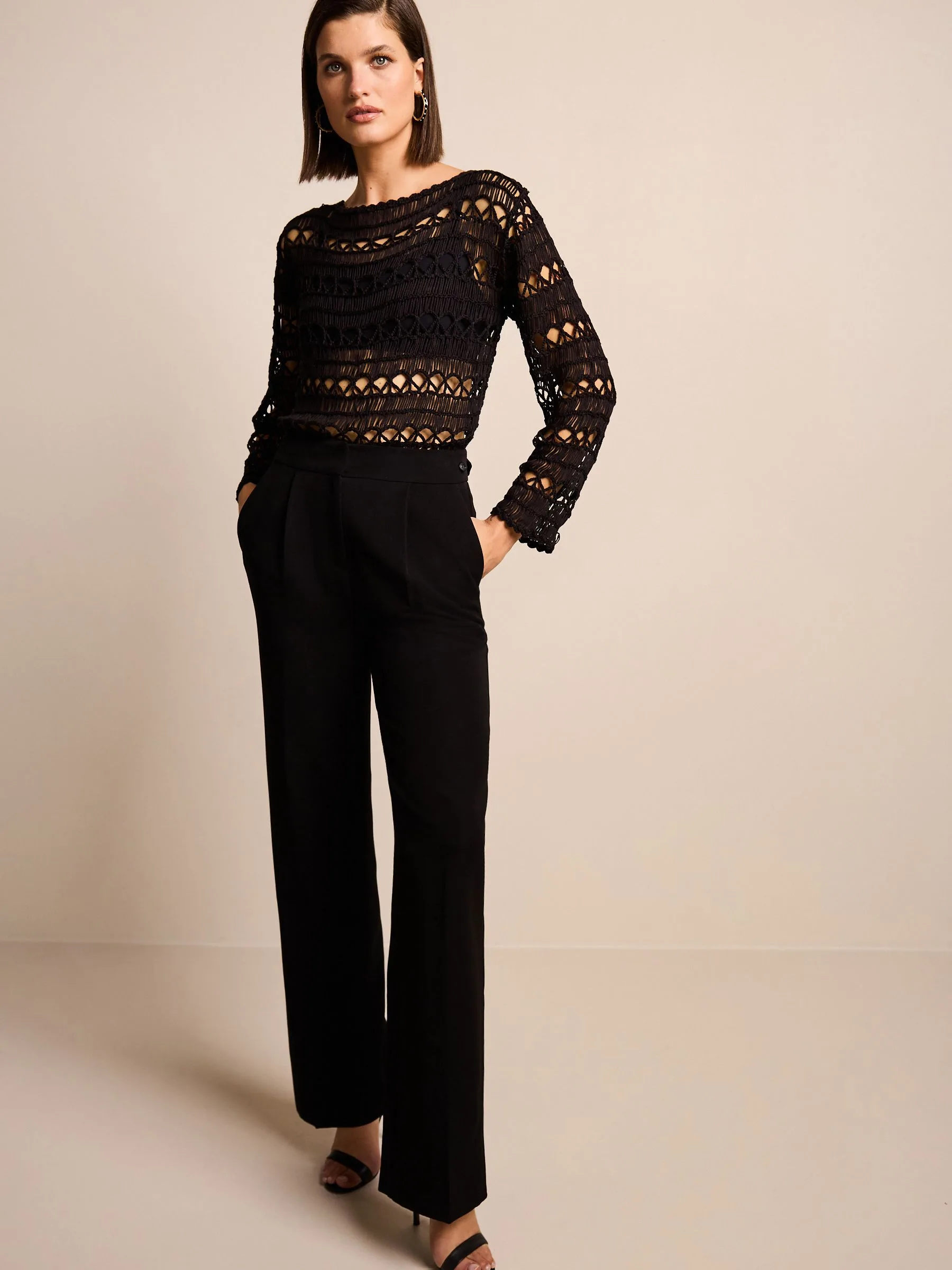 NEXT Black Tailored Hourglass Trousers
