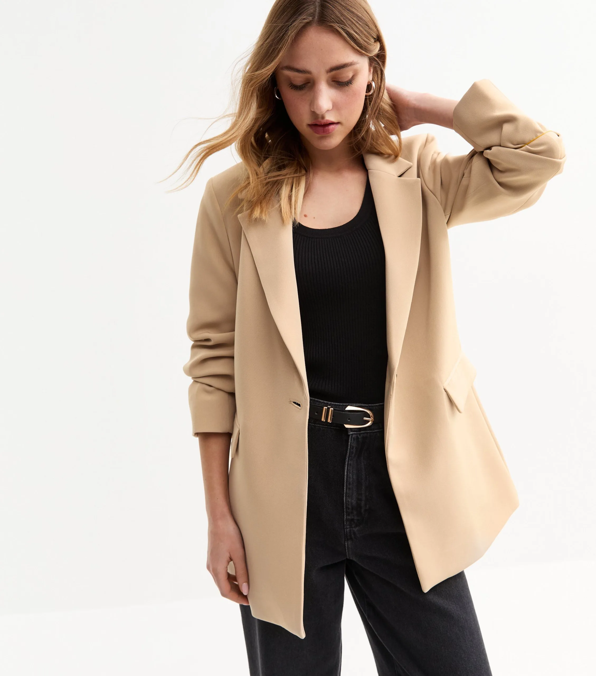 New Look Camel Single Breasted Blazer