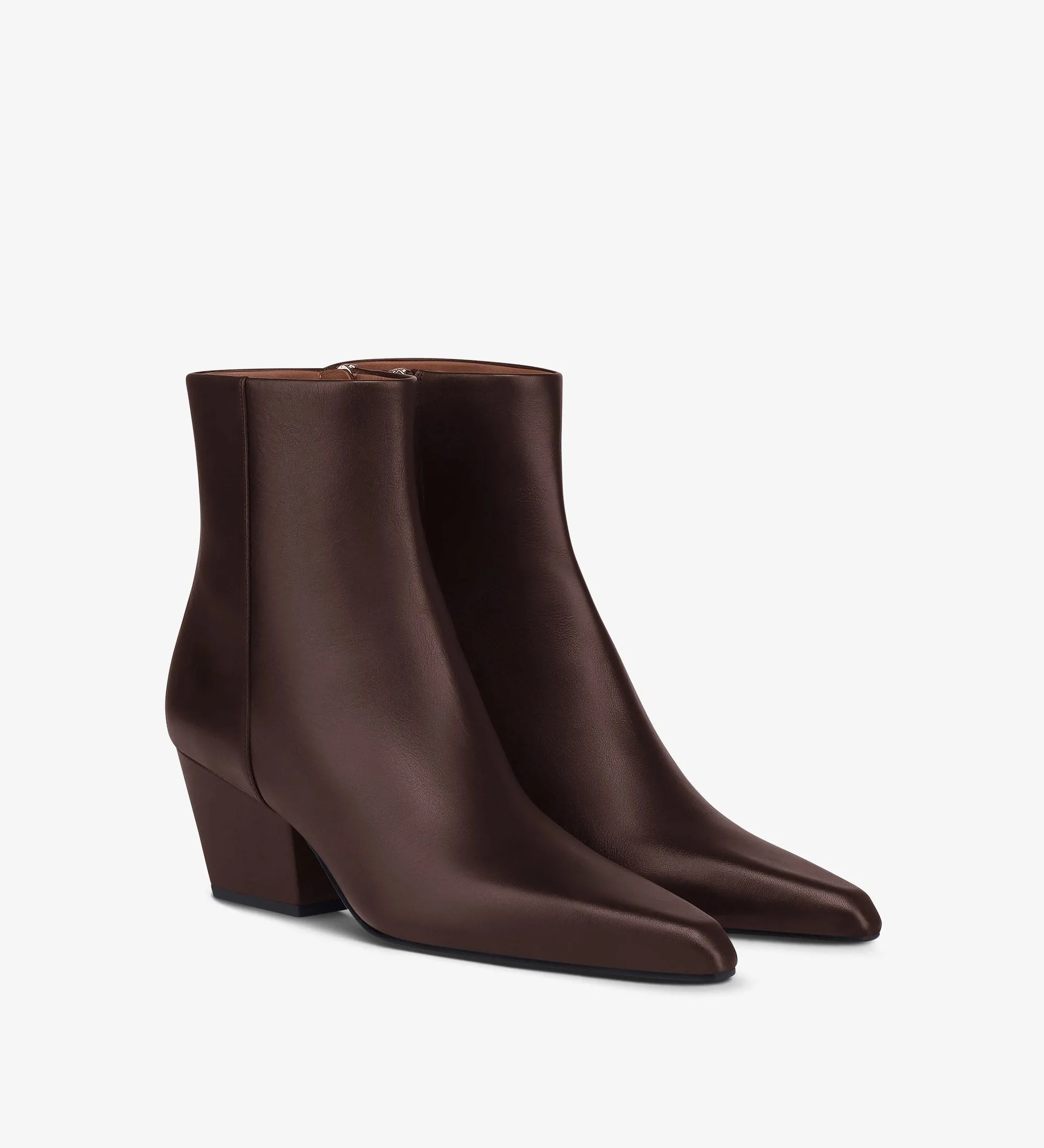 Paris Texas Mocha Calf Leather Ankle Boots