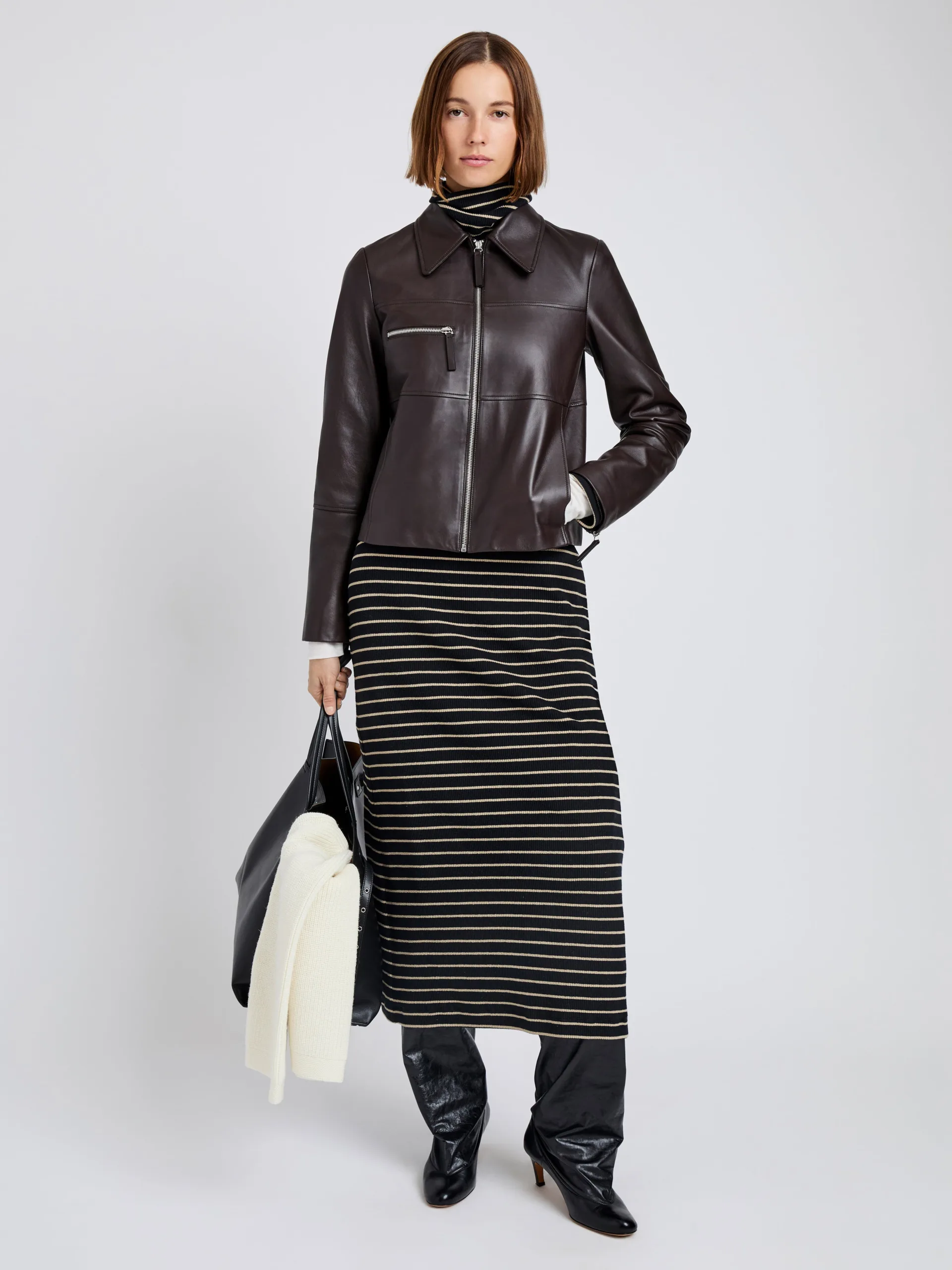 Proenza Schouler Annabel Chocolate Leather Jacket