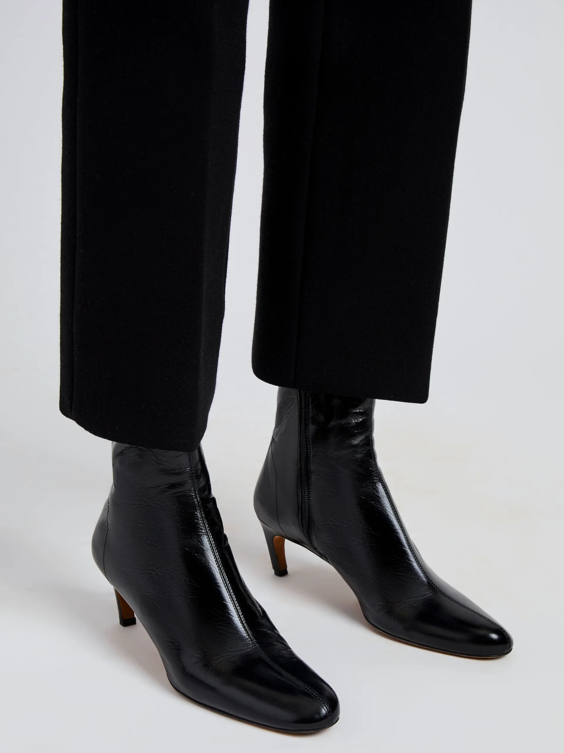 Proenza Schouler Uma Black Calf Leather Ankle Boots