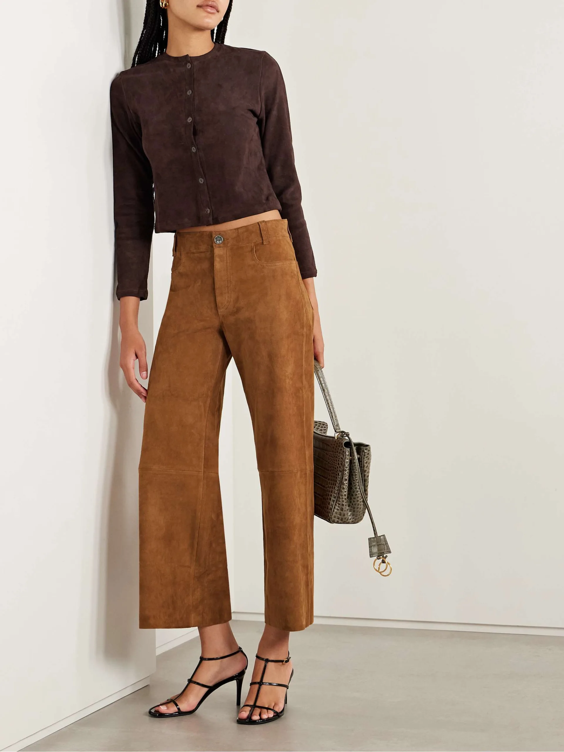 Stouls Astrid Brown Suede Cardigan
