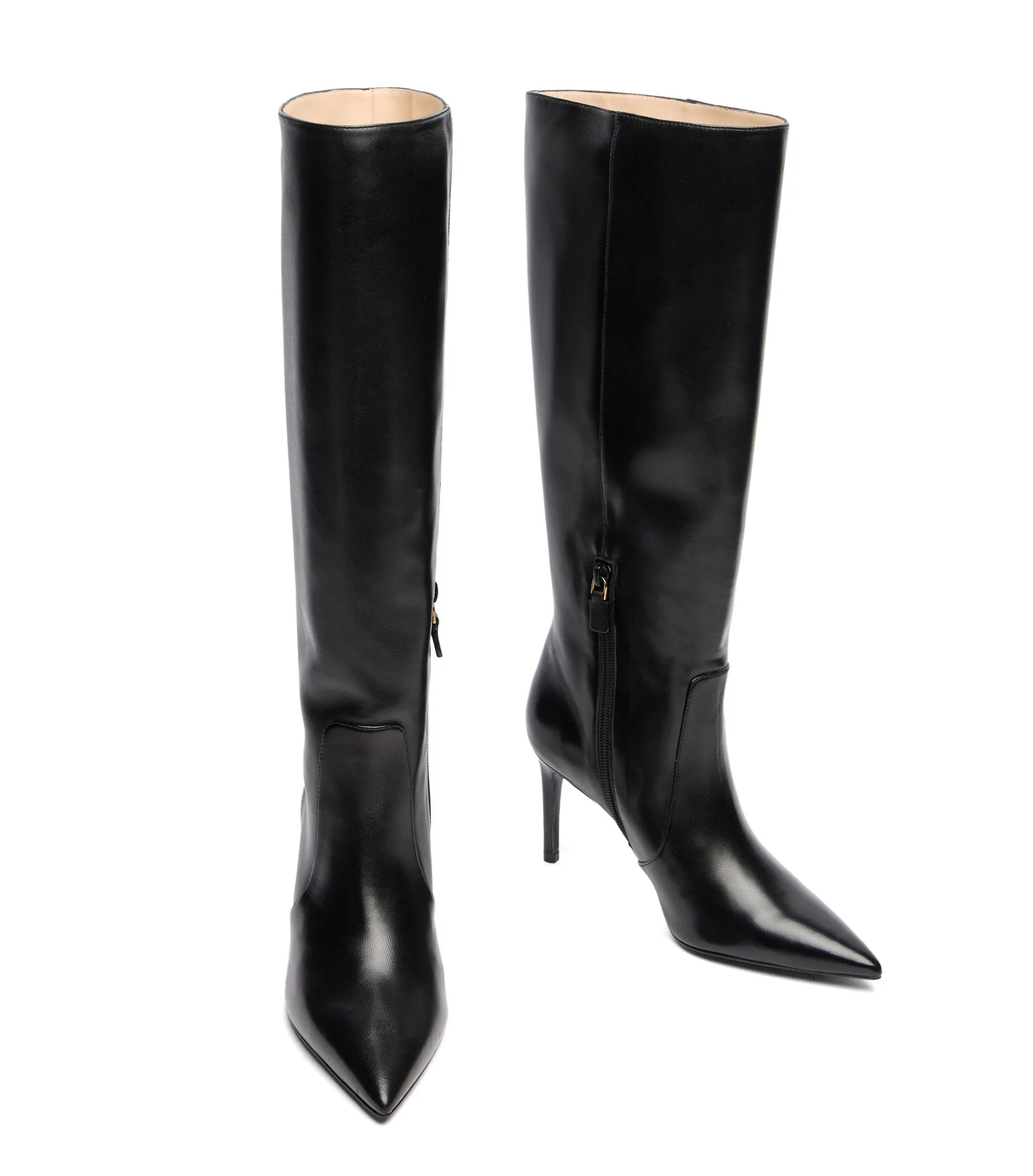 Stuart Weitzman Stuart 85 Black Leather Power Boots
