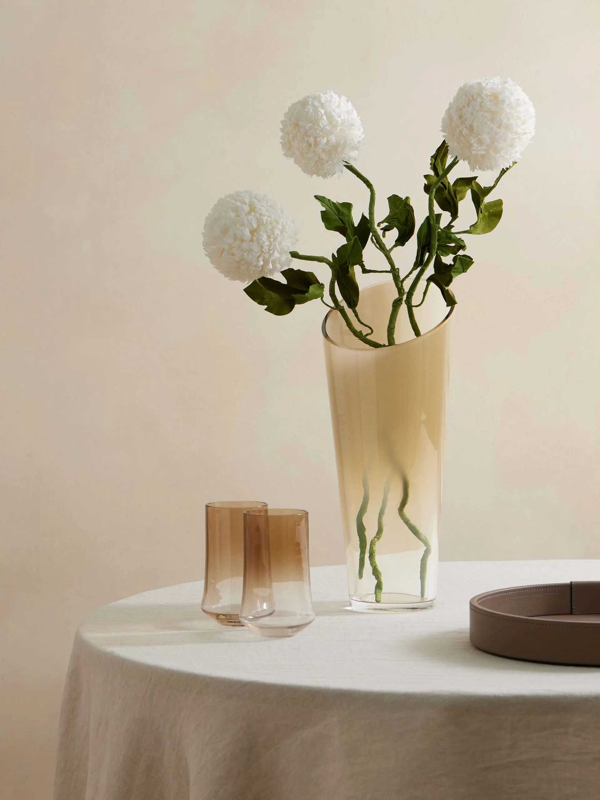 Brunello Cucinelli Beige Glass Vase