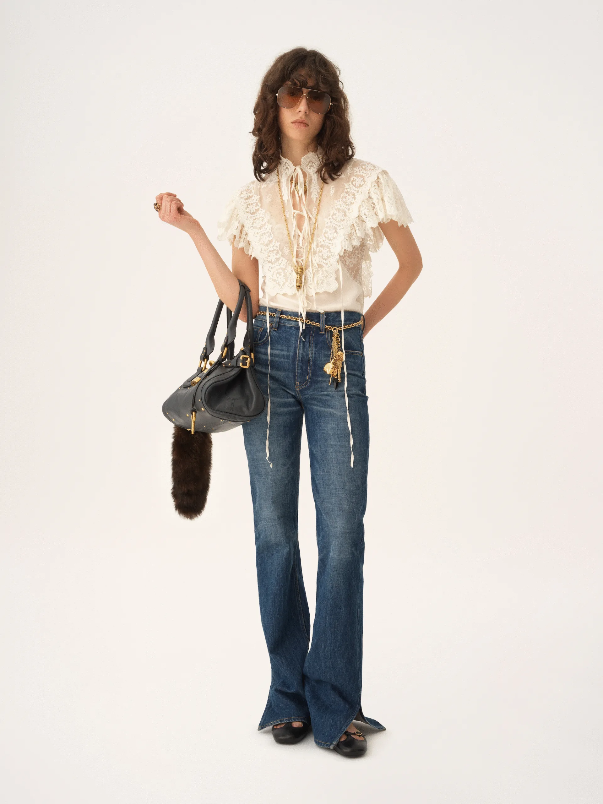 Chloé High Rise Slim Leg Organic Faded Indigo Denim Jeans