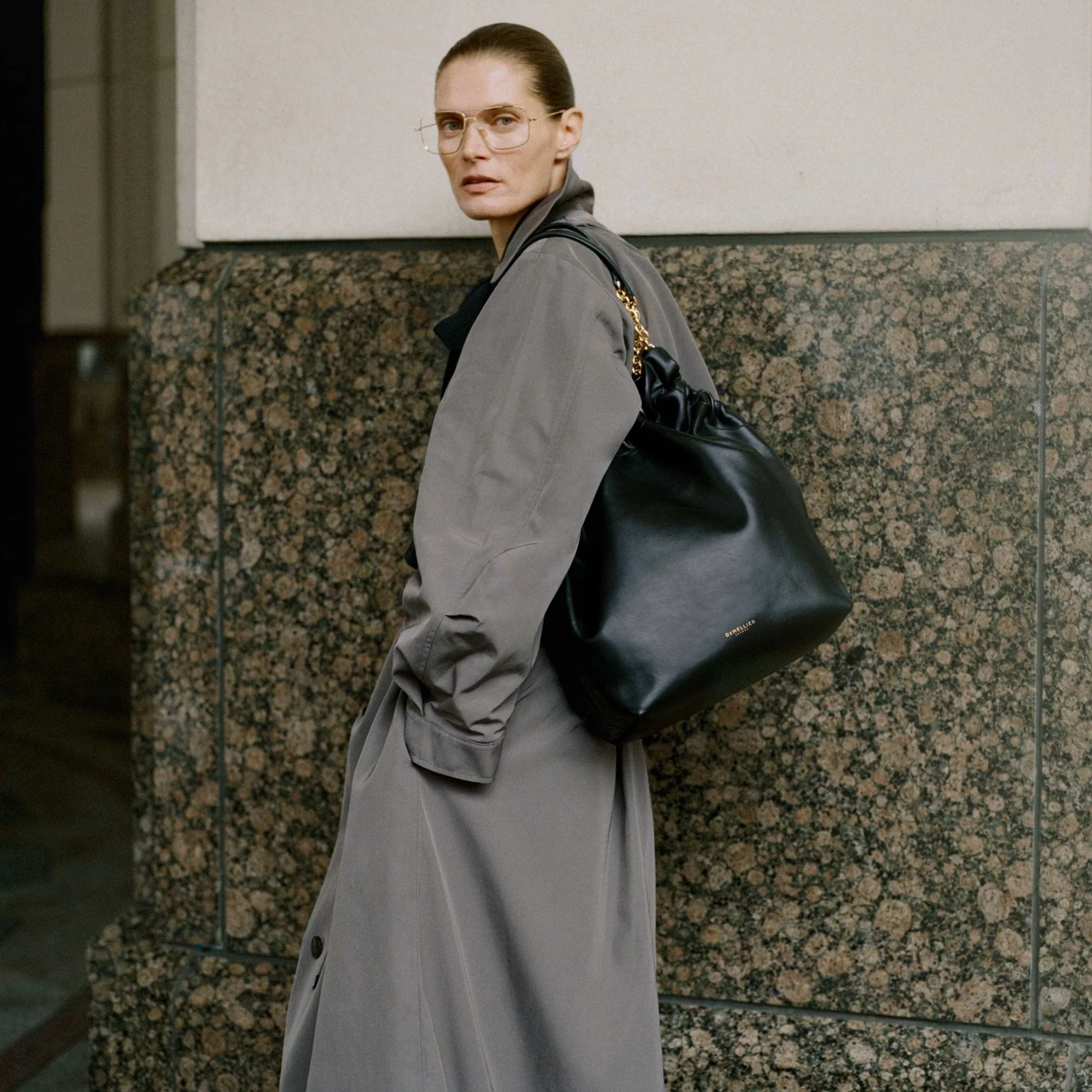 DeMellier The Miami Black Smooth Leather Tote