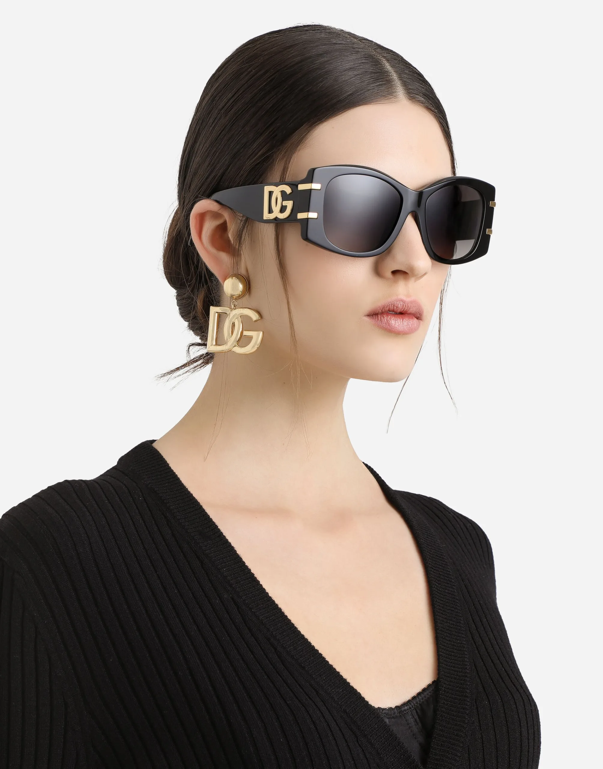 Dolce & Gabbana DG Griffe Black Sunglasses