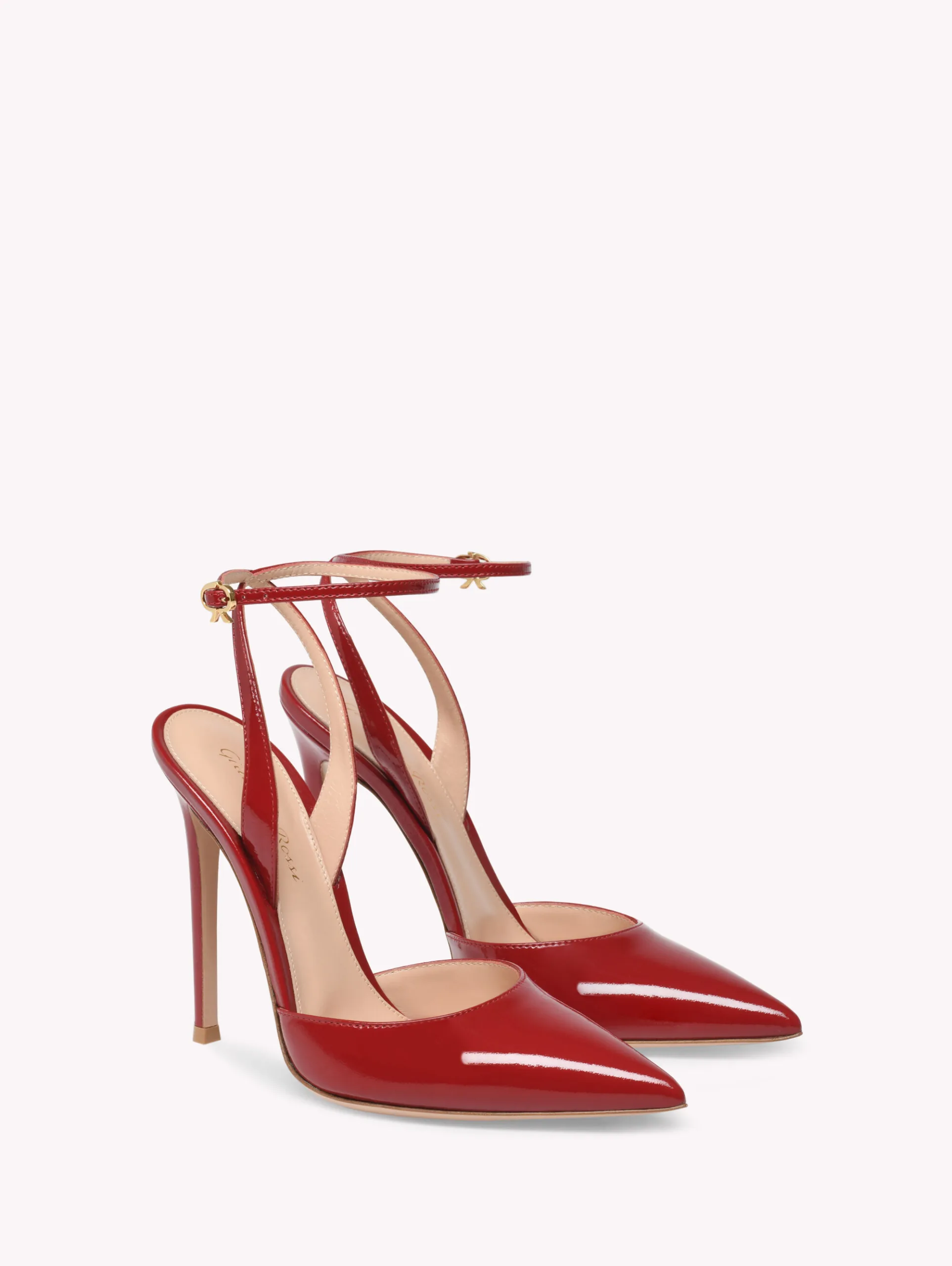 Gianvito Rossi Cara Red Glossy Nappa Slingback