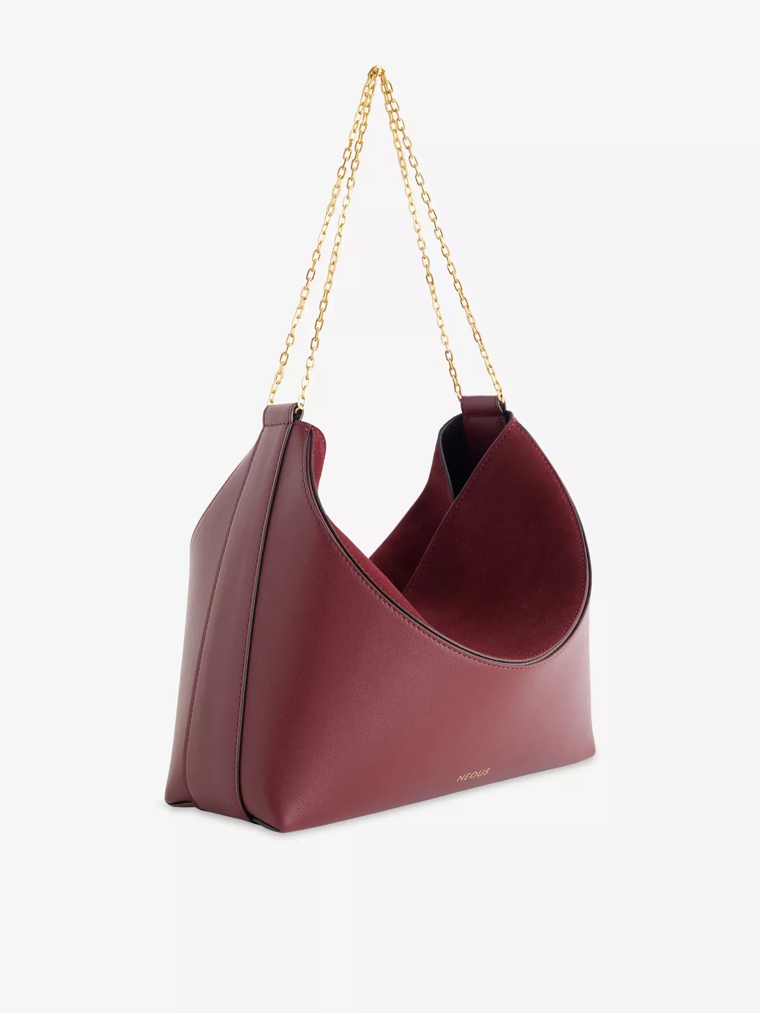 Neous Pavo West Burgundy Leather Shoulder Bag