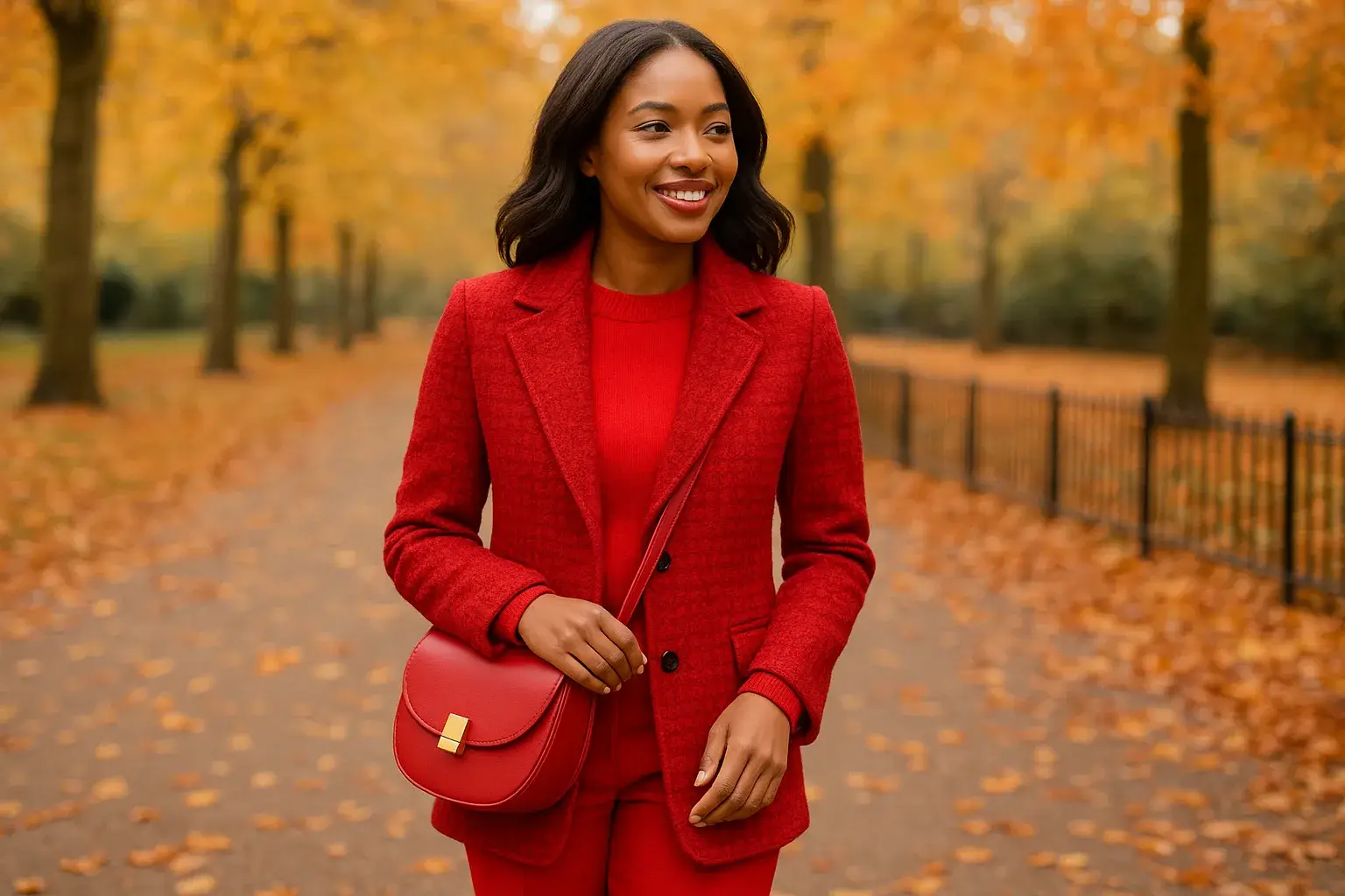 Red Clothing Accessories for Women Autumn Wardrobe