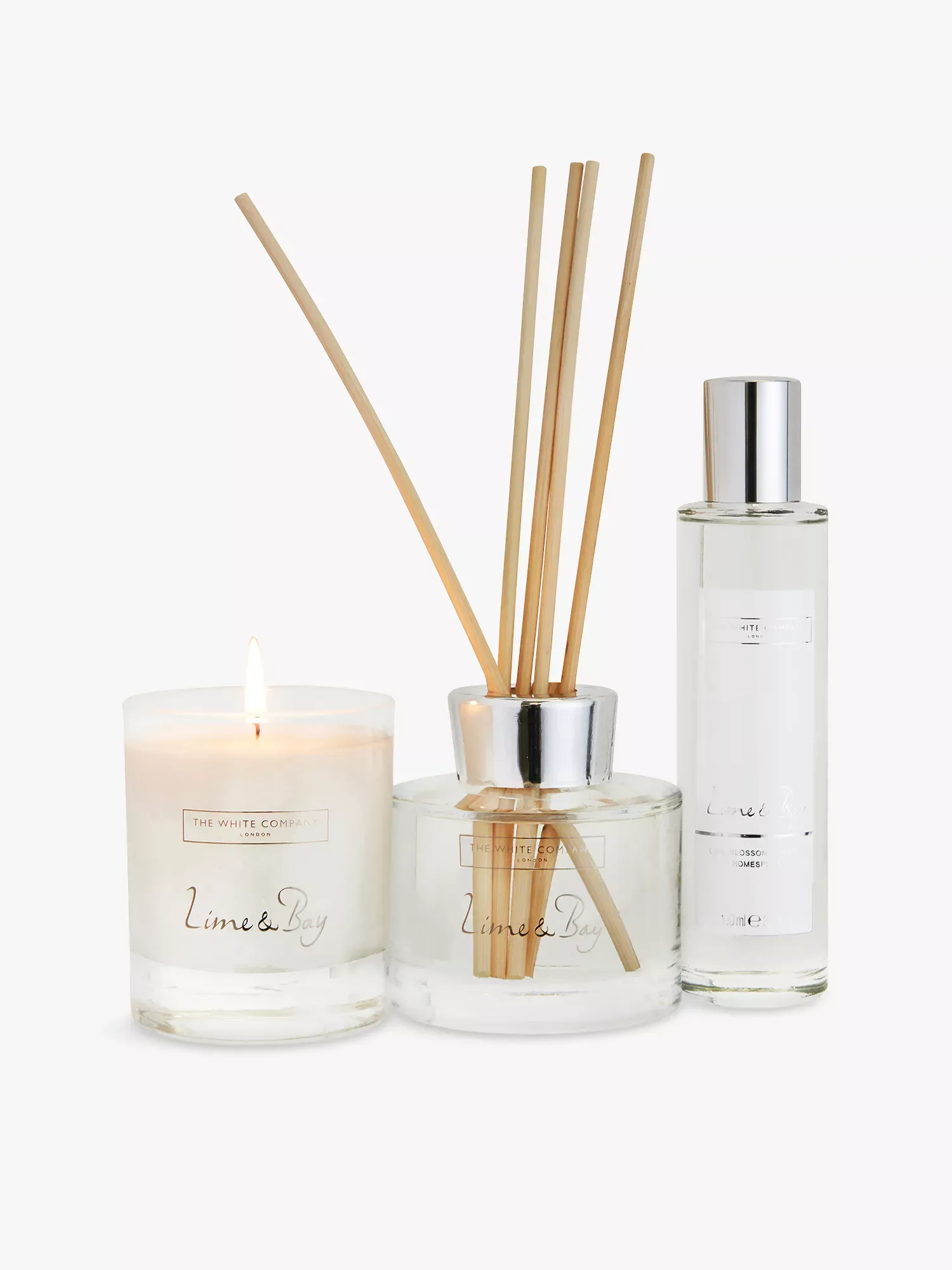 The White Company Lime & Bay Large Home Scenting Set