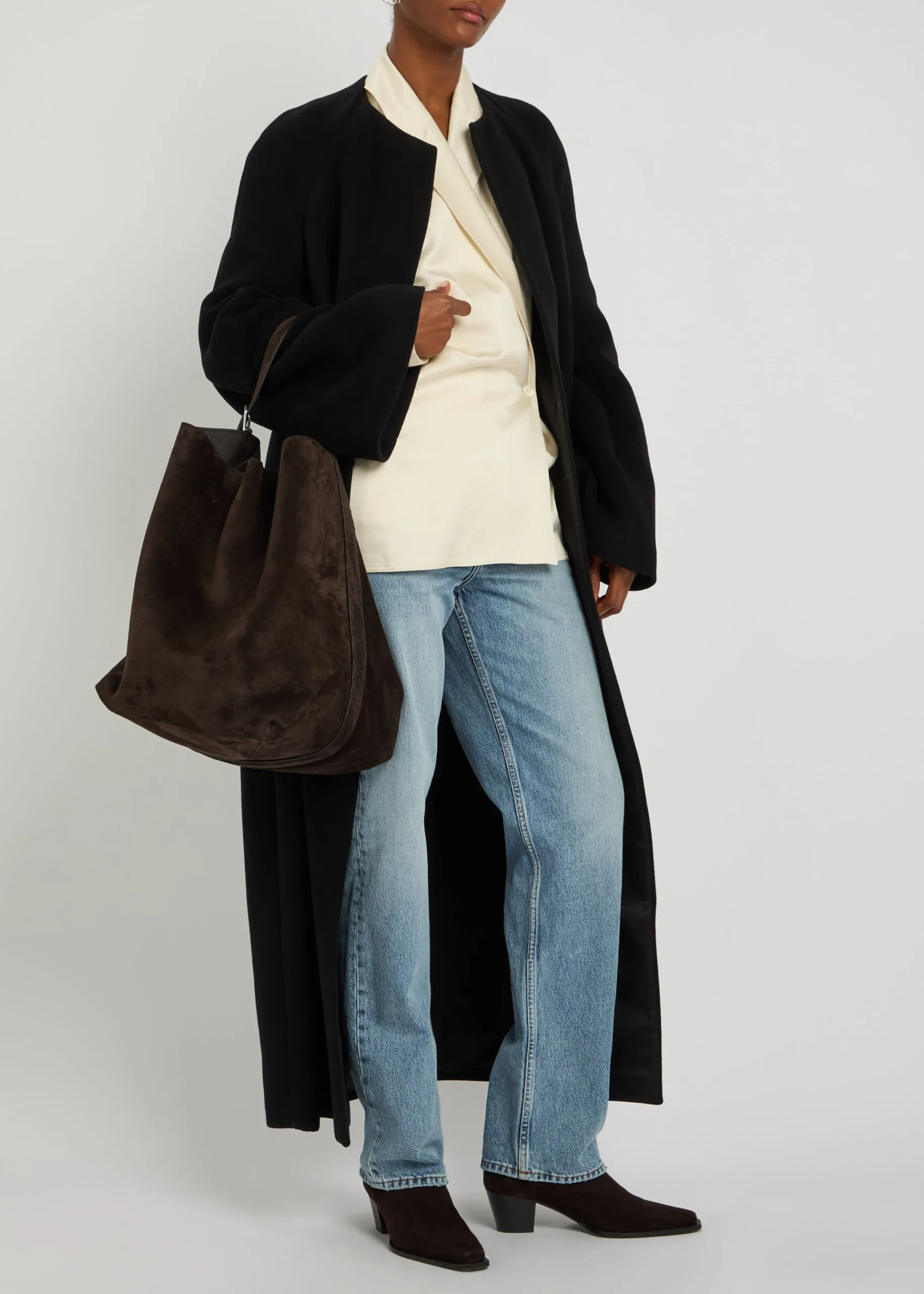 Toteme Belted Brown Suede Tote