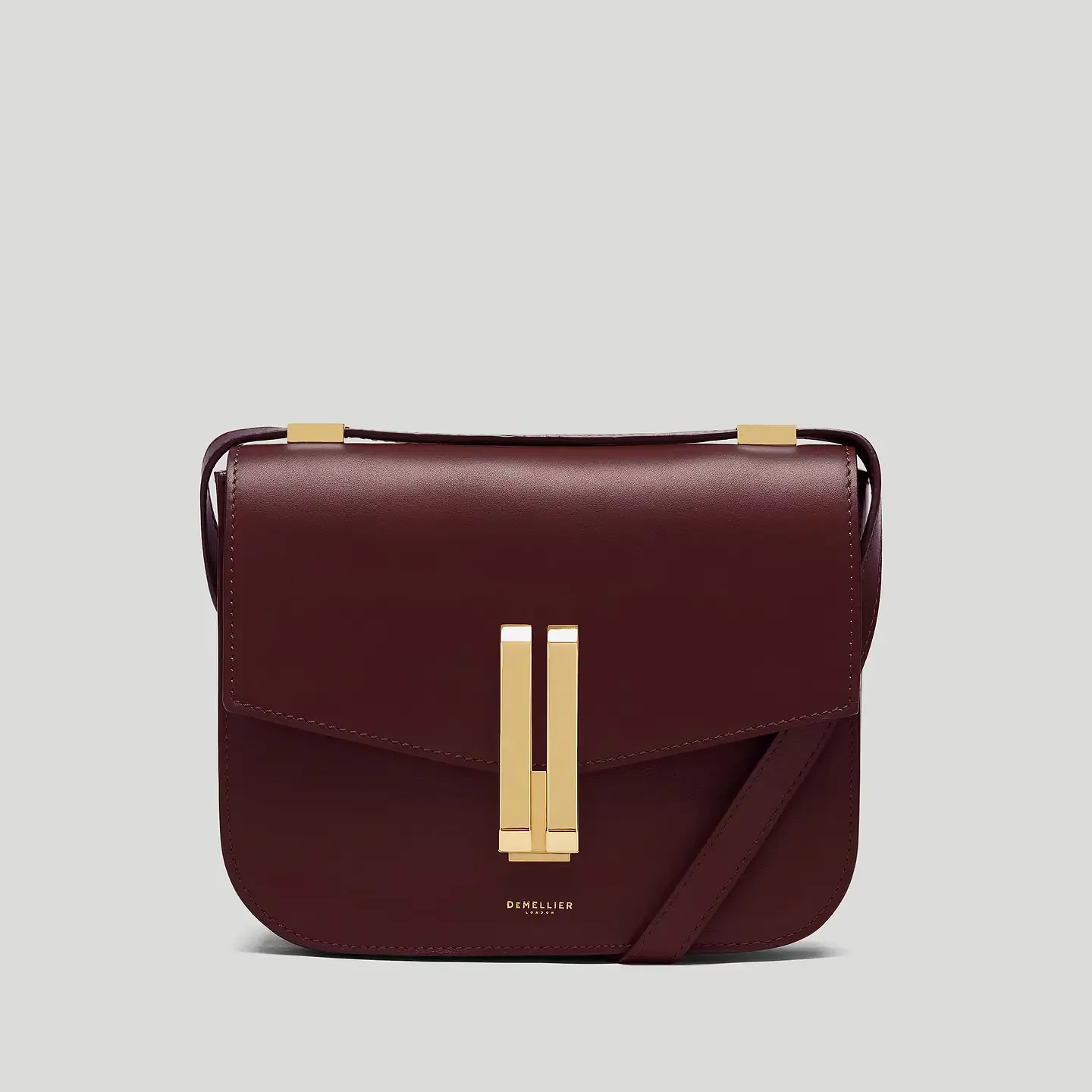 DeMellier The Vancouver Burgundy Smooth Leather Shoulder Bag