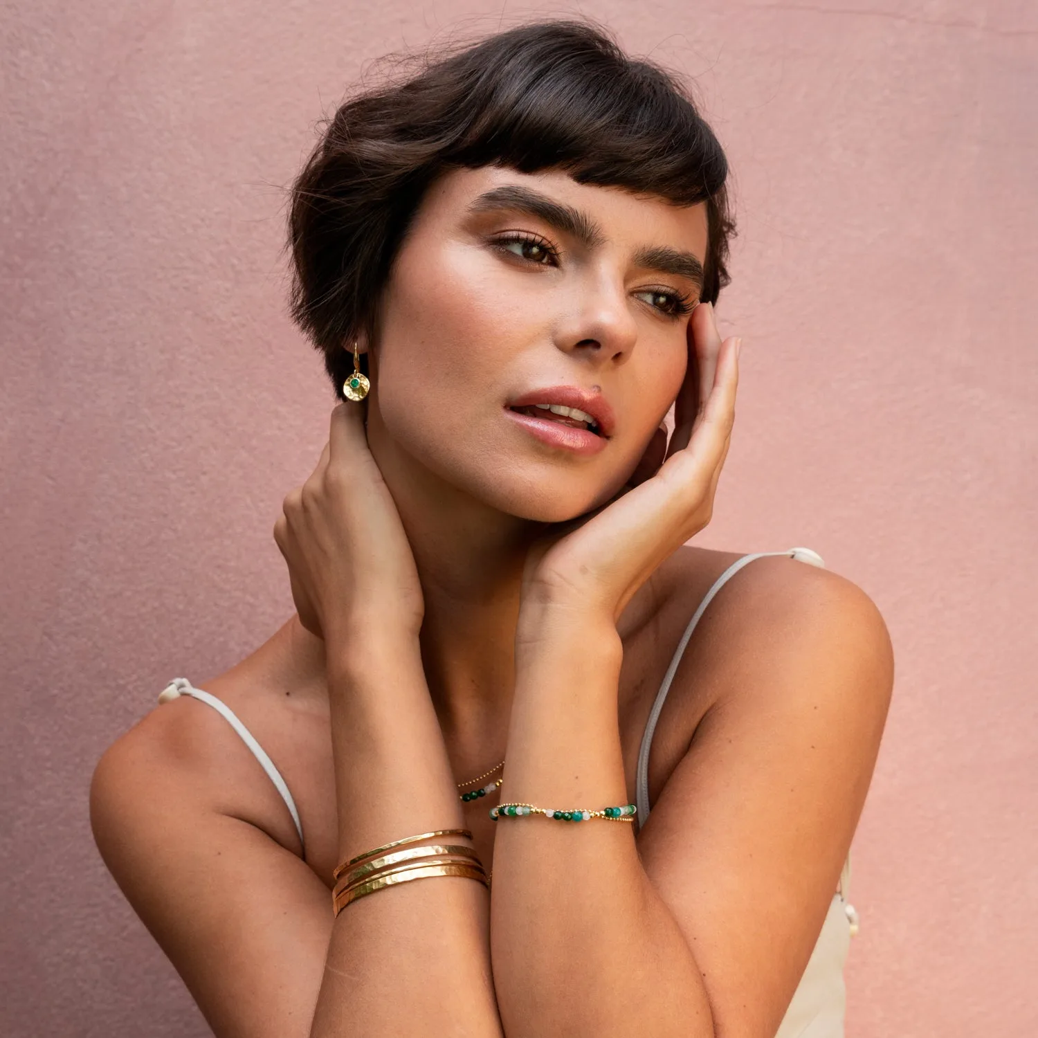 Dower Hall 4mm Hammered Nomad Bangle