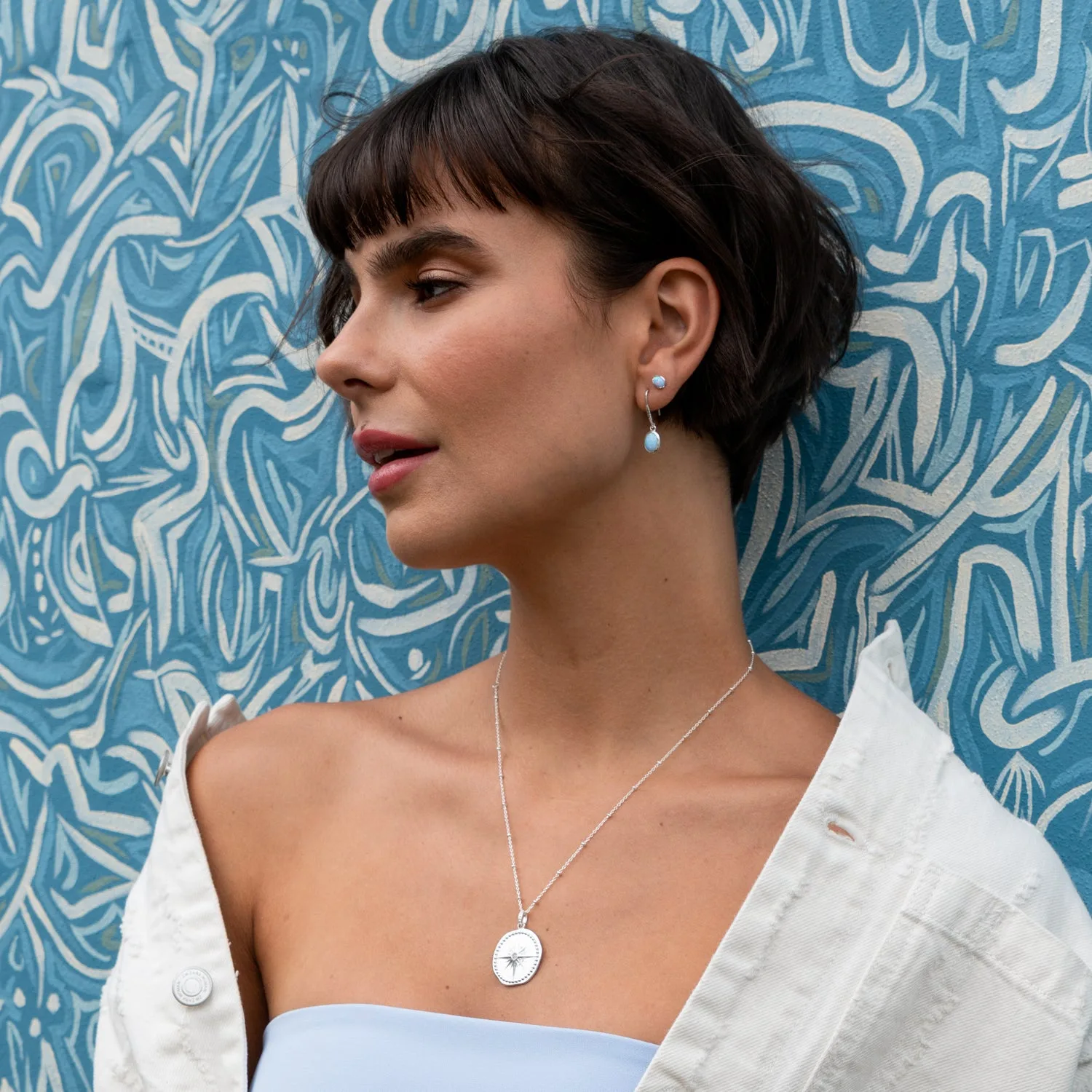 Dower & Hall Diamond True North Talisman Necklace