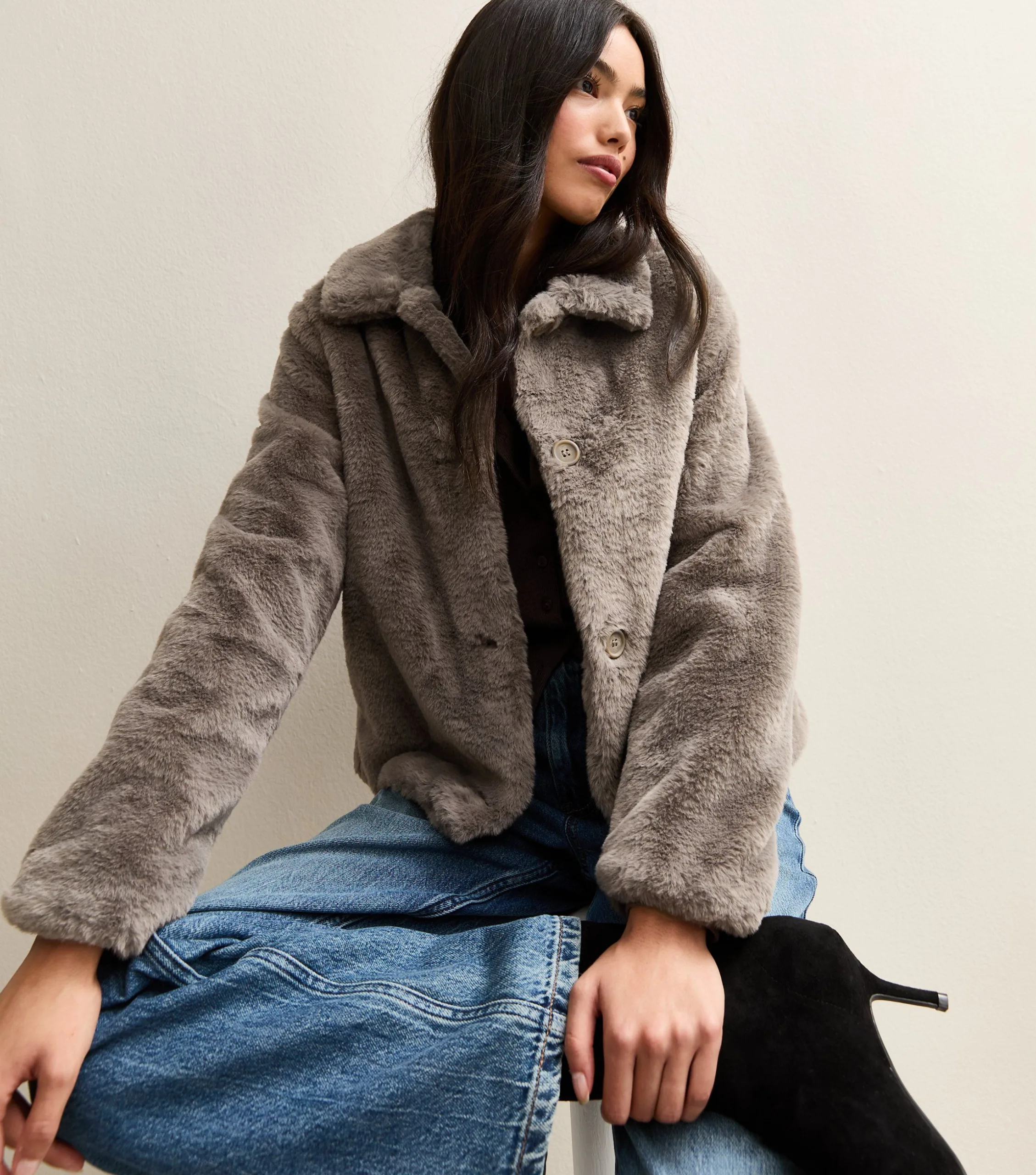 New Look Mink Faux Fur Jacket
