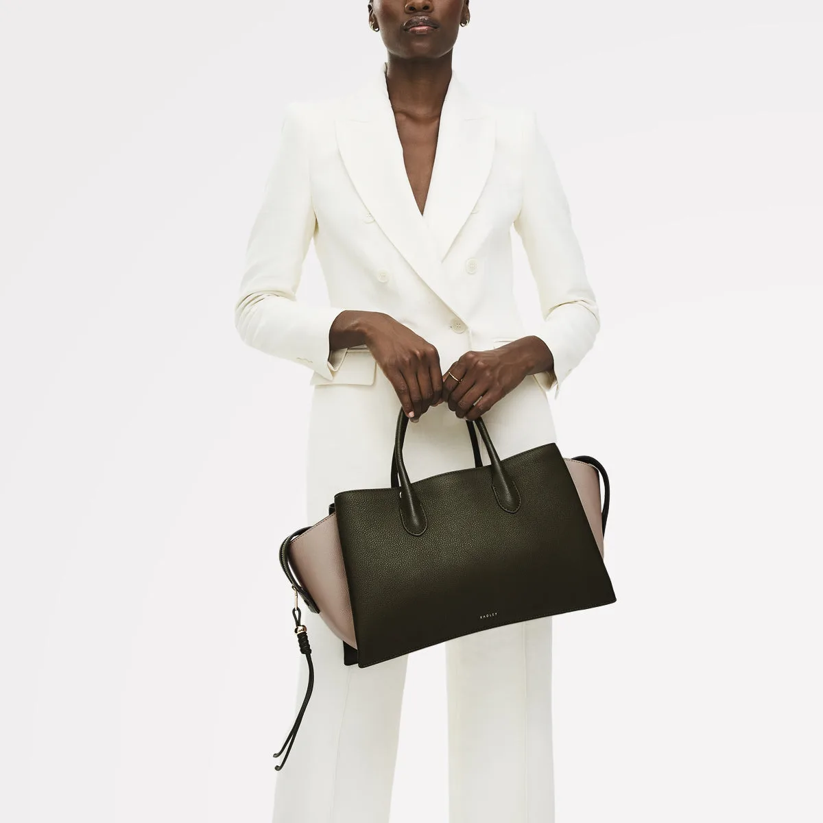 Radley The Romilly Large Ziptop Pine Needle Leather Grab Bag