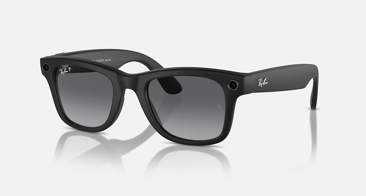 Ray Ban Meta Wayfarer Gen 1 Black & Graphite Sunglasses
