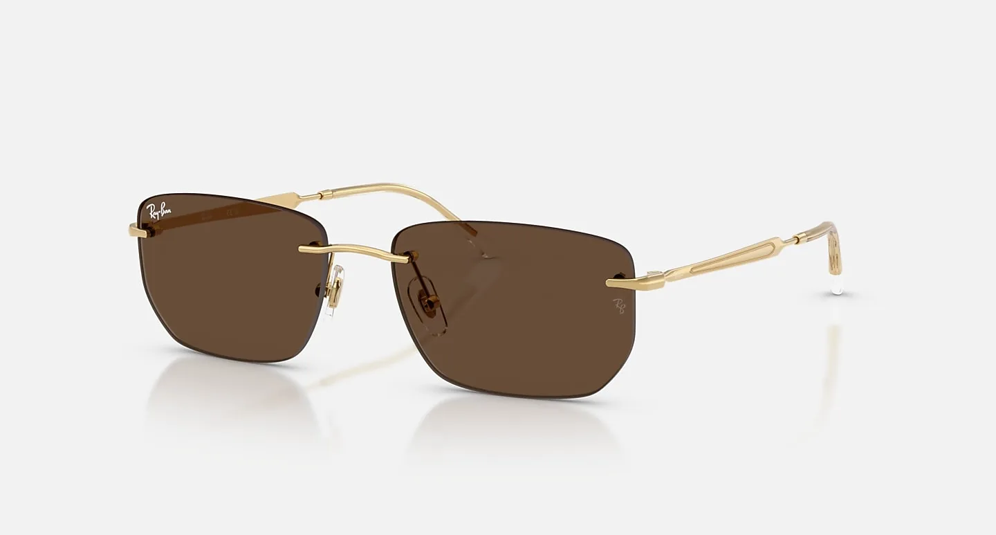 Ray Ban RB3768 Arista Gold & Dark Brown Sunglasses