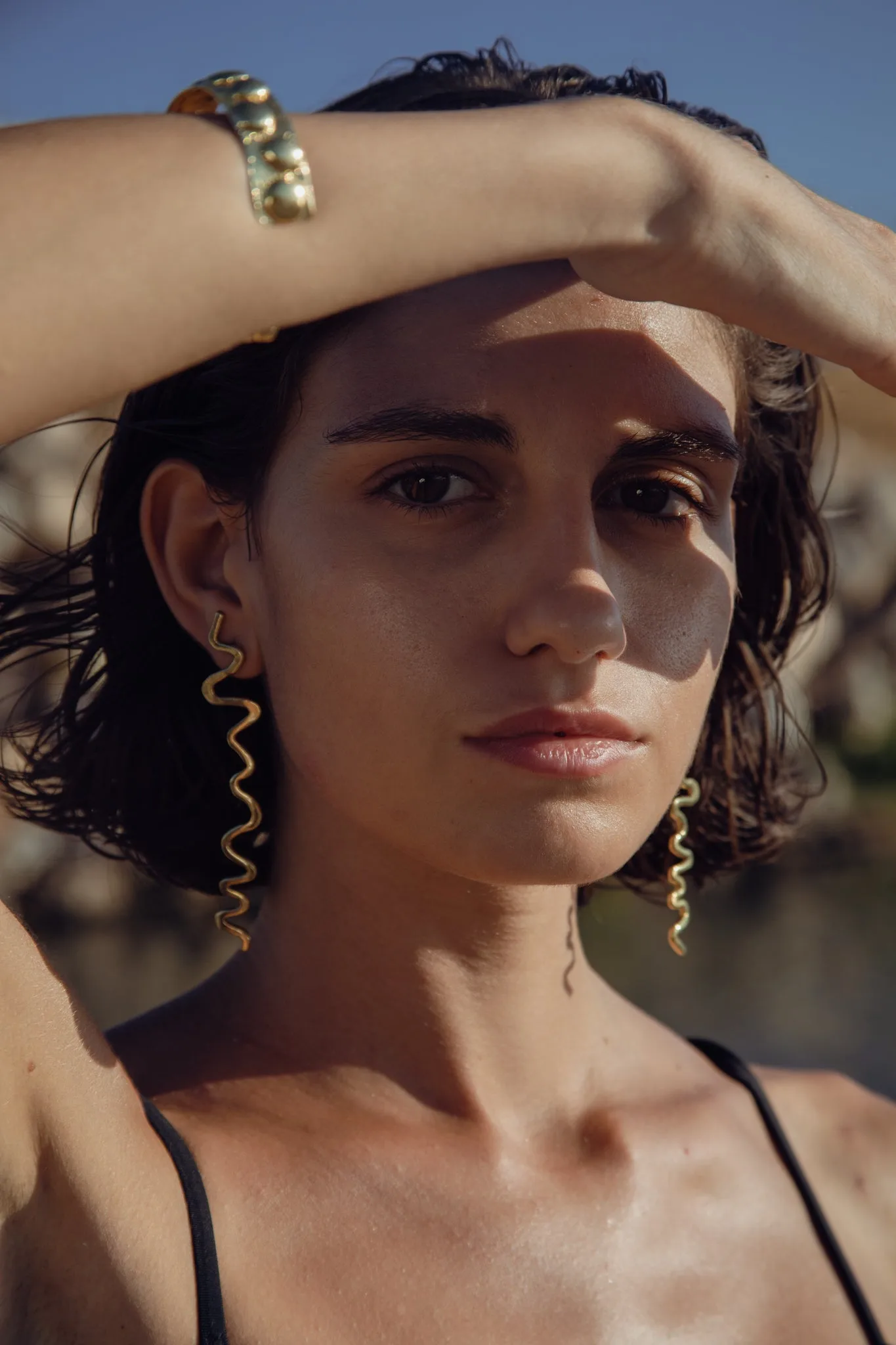 YSSO Shore 18ct Yellow Gold-Plated Statement Earrings