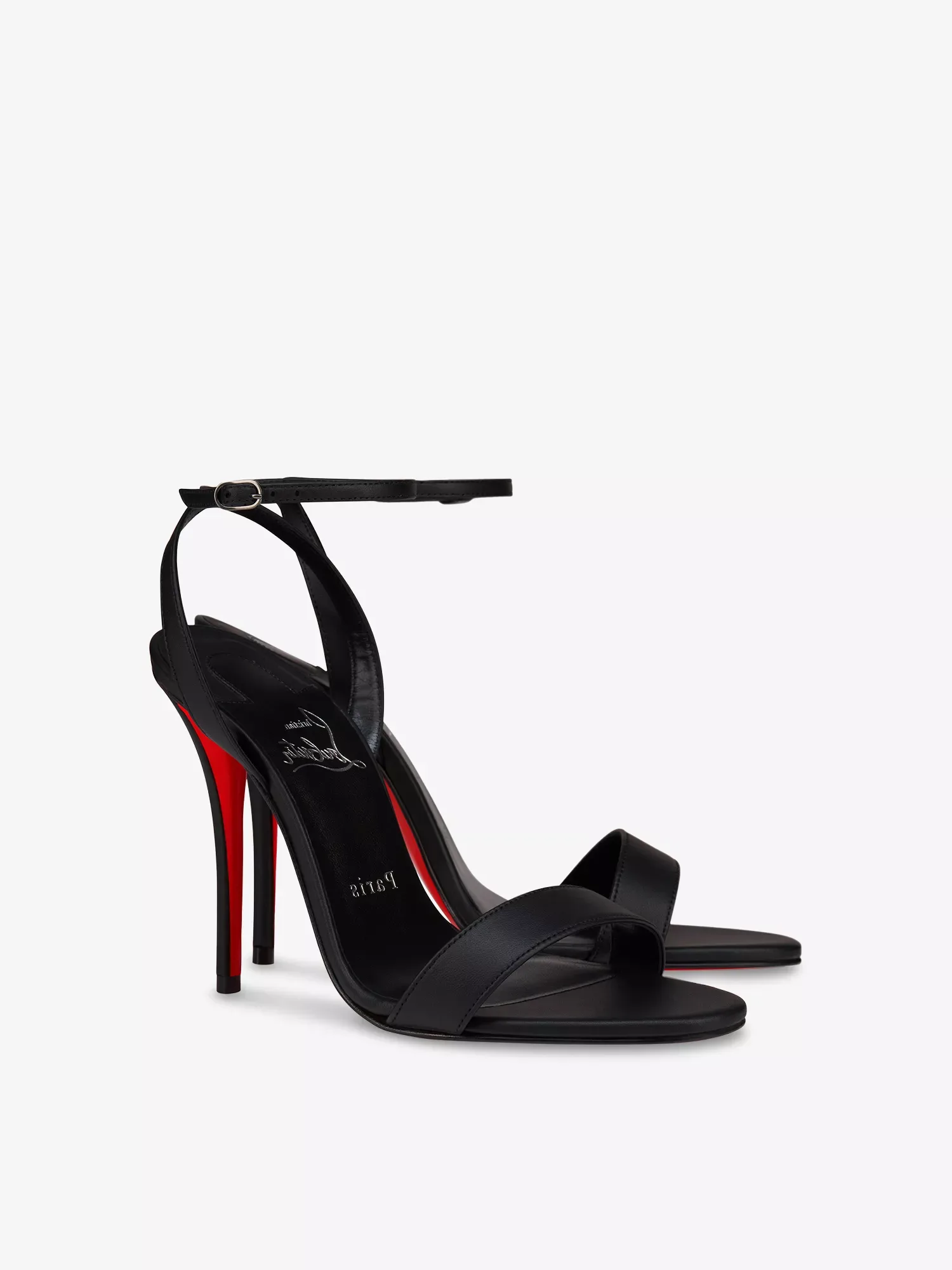 Christian Louboutin Miss Z 100 Black Leather Sandals