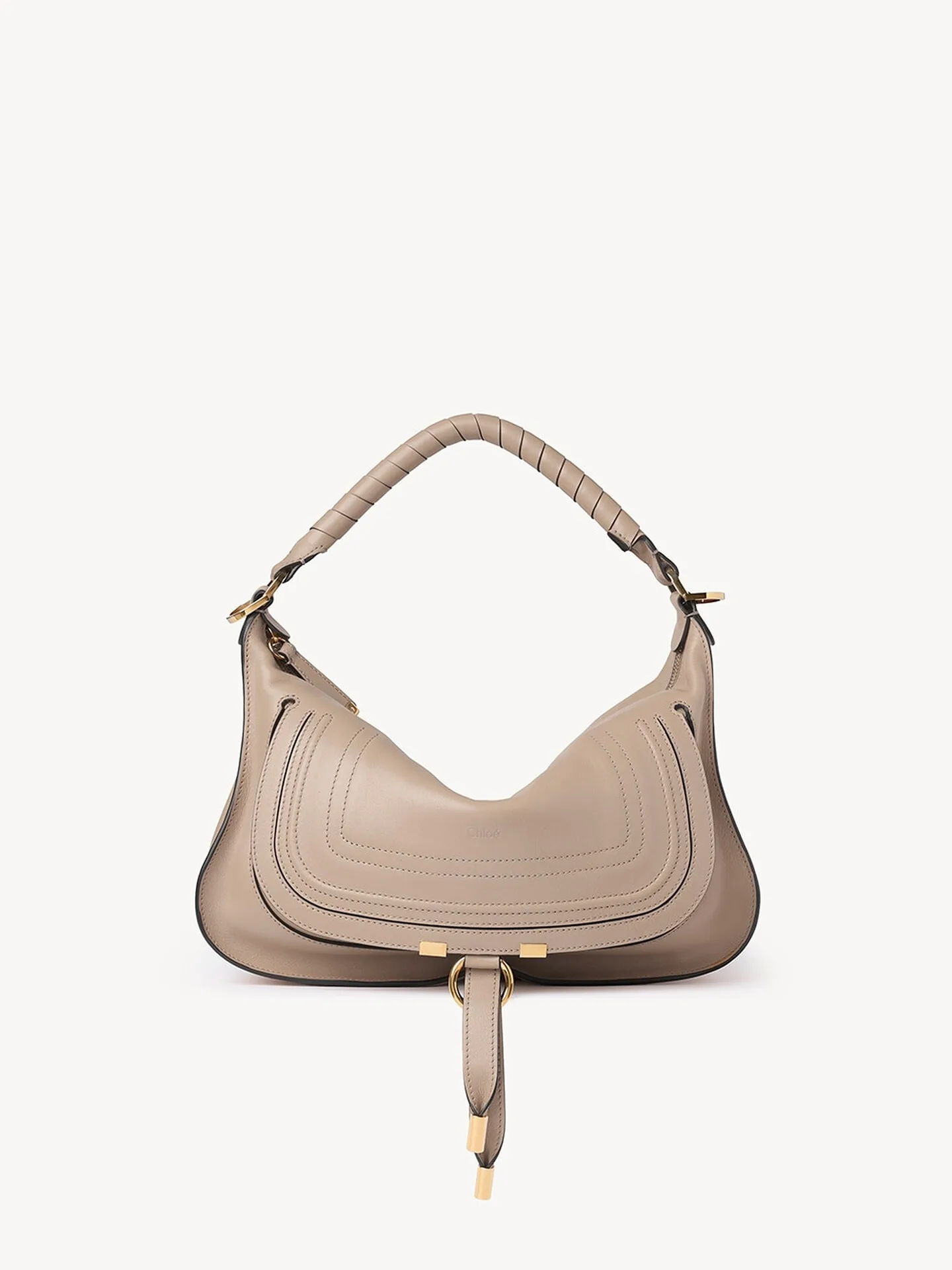 Chloé Marcie Small Woodsmoke Leather Shoulder Bag