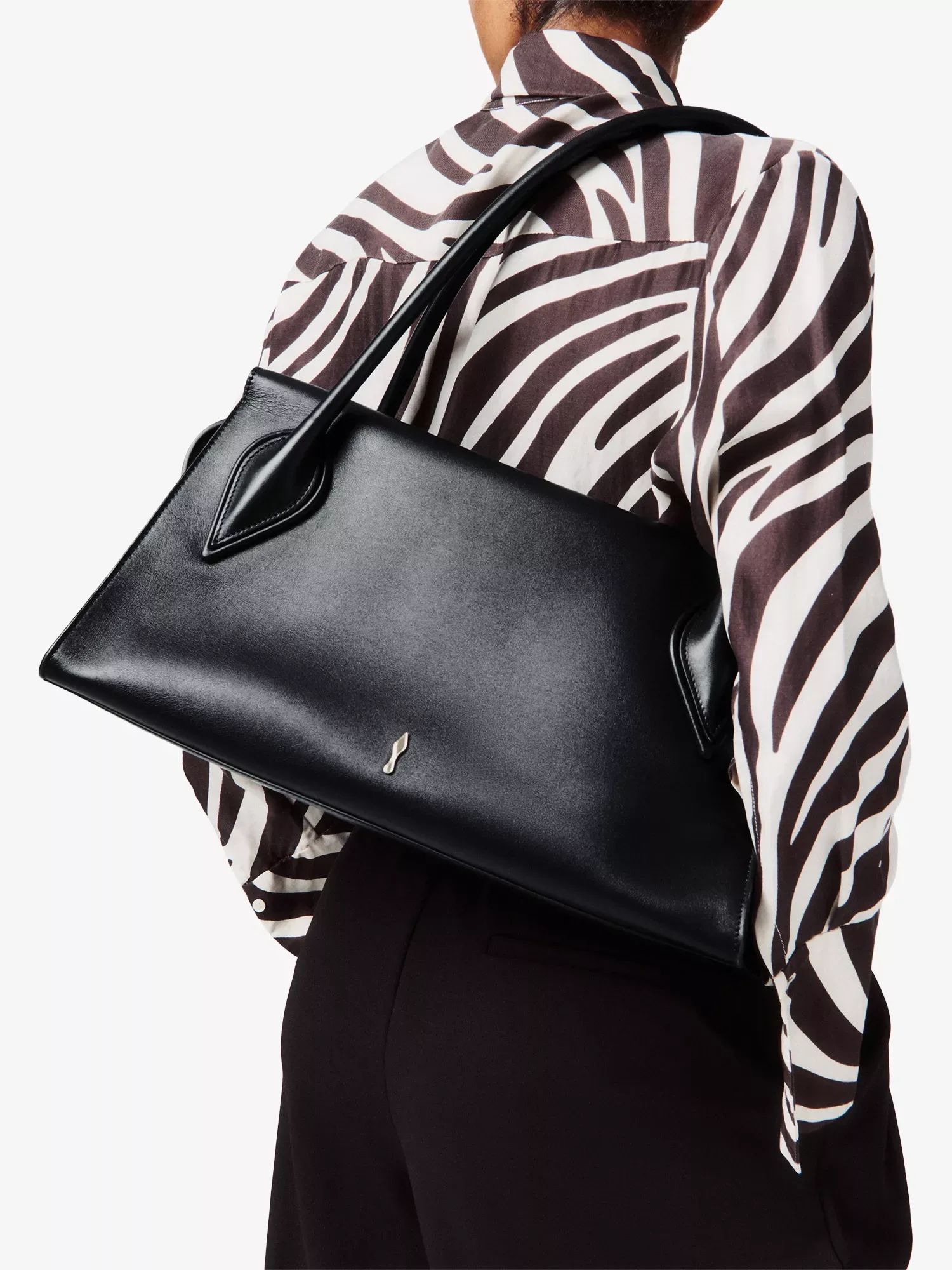 Christian Louboutin Venus Medium Black Leather Shoulder Bag