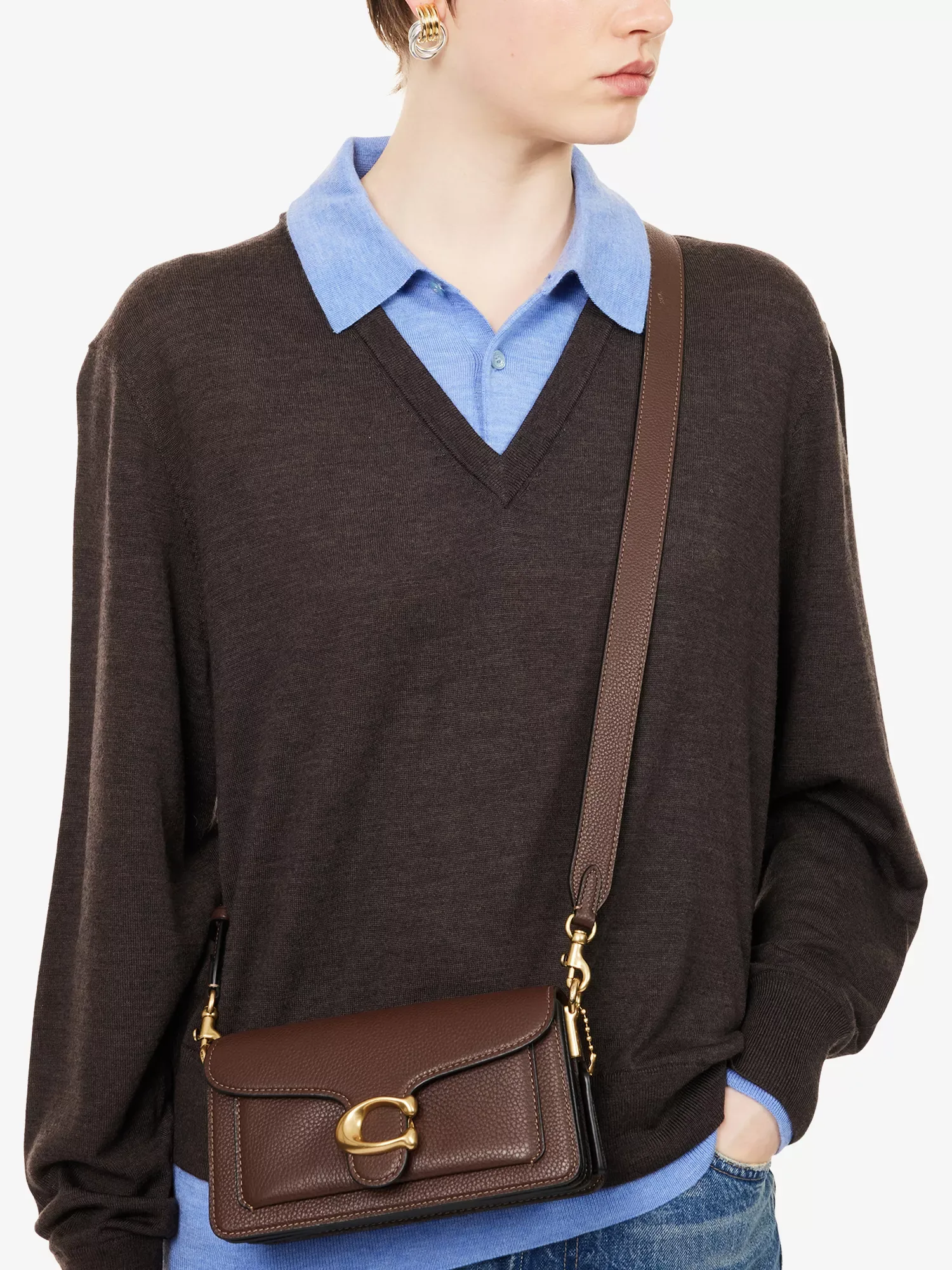 Coach Tabby Two Compartment Maple Leather Shoulder Bag